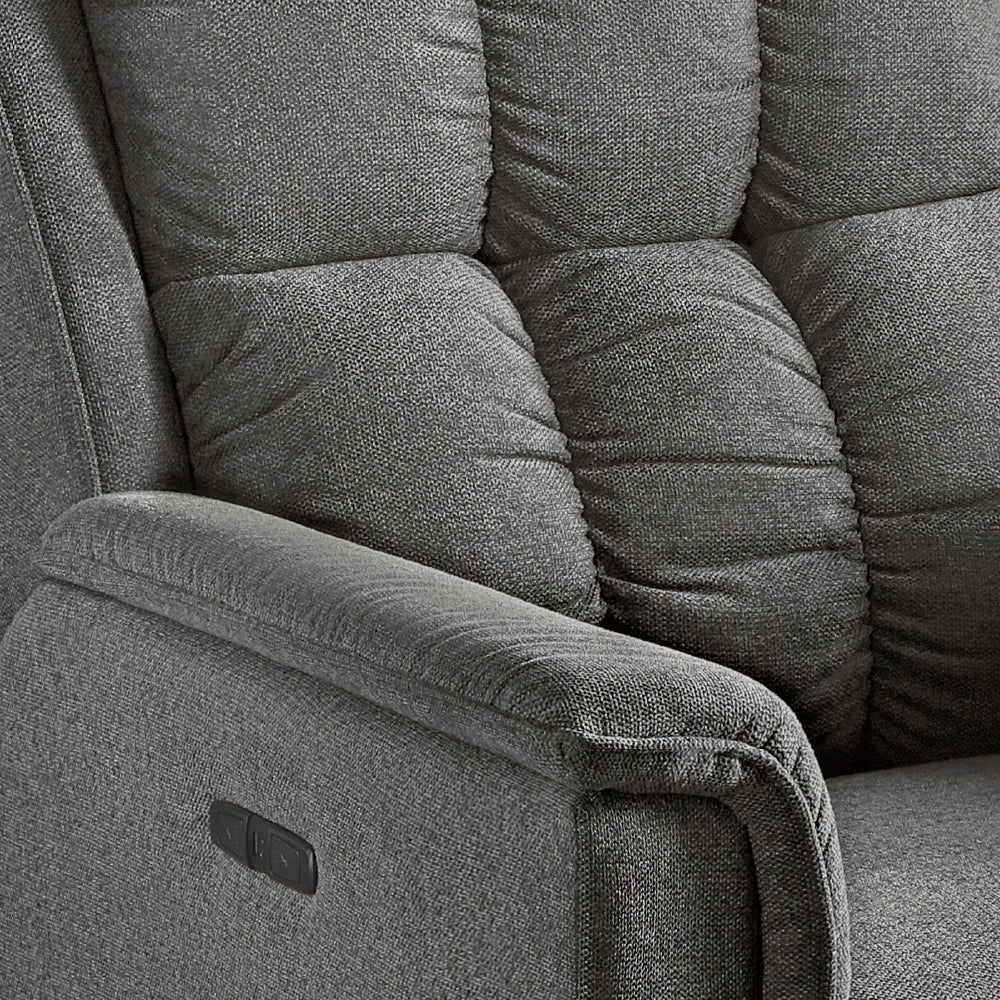 Avalon Elite mov.E Griffin Grey Fabric 1 Seater Sofa - Image 7