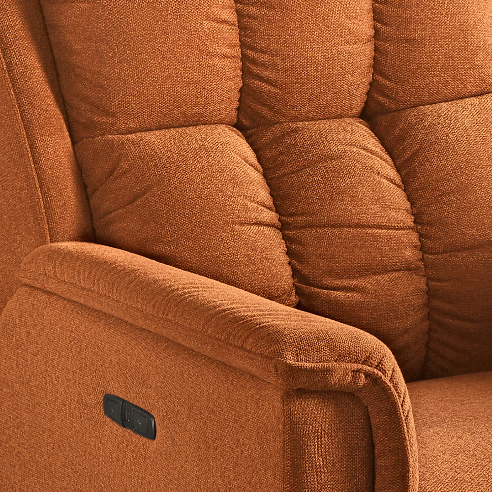Avalon Elite mov.E Hawaiian Sunset Orange Fabric 2 Seater Sofa - Image 6