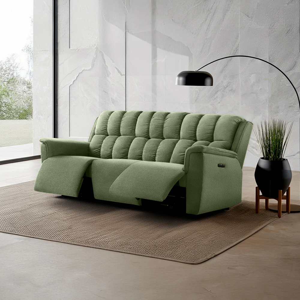 Avalon Elite mov.E Hunter Green Fabric 3 Seater Sofa