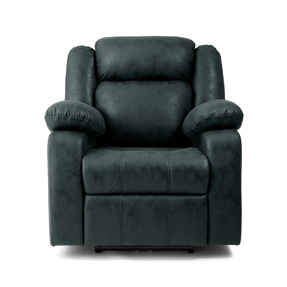 Avalon Midnight Blue Suede Recliner - Image 2