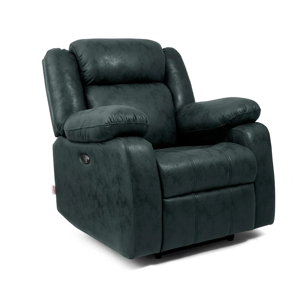 Avalon Midnight Blue Suede Recliner - Image 3
