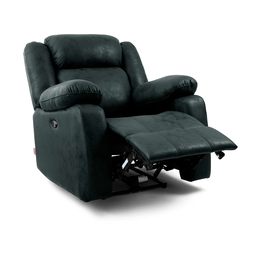 Avalon Midnight Blue Suede Recliner - Image 4