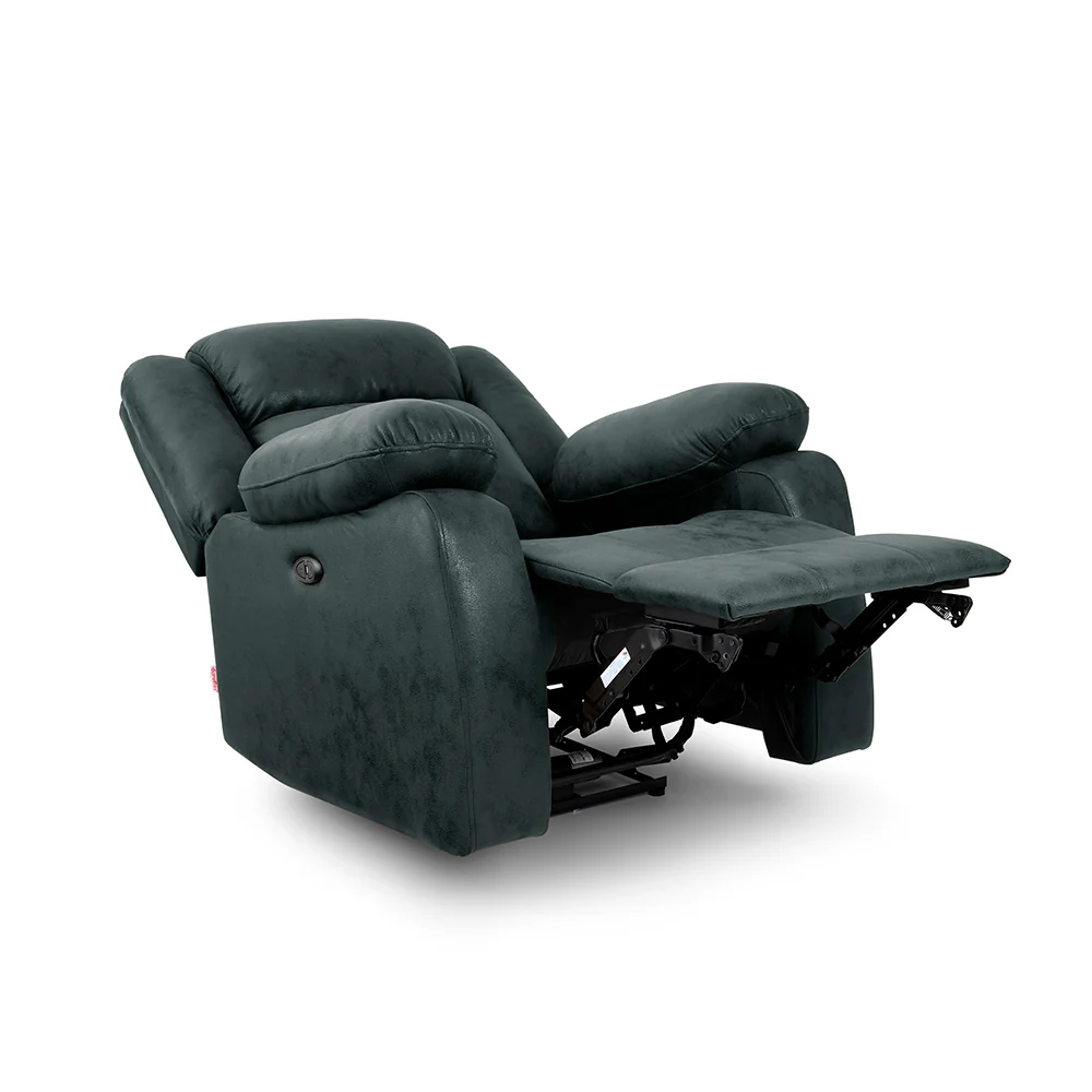 Avalon Midnight Blue Suede Recliner - Image 5