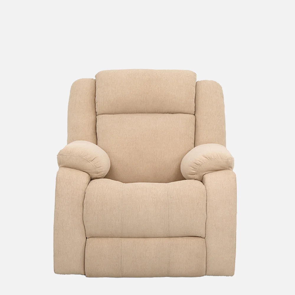 Avalon Motorized Electric Powered Beige Fabric Recliner - Image 2
