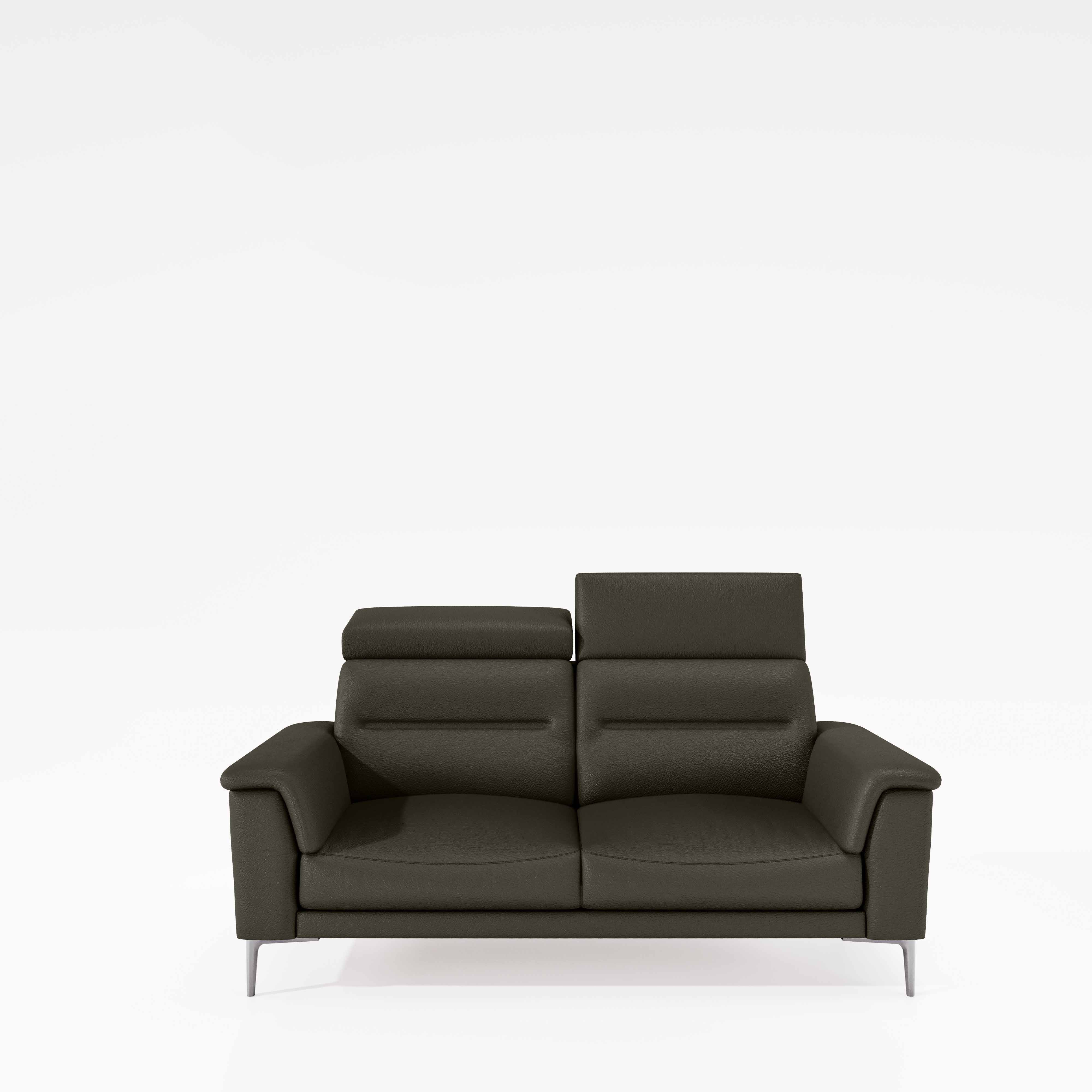 Cresendo 2 Seater Leatherette fabric - Pewter Grey - Image 2