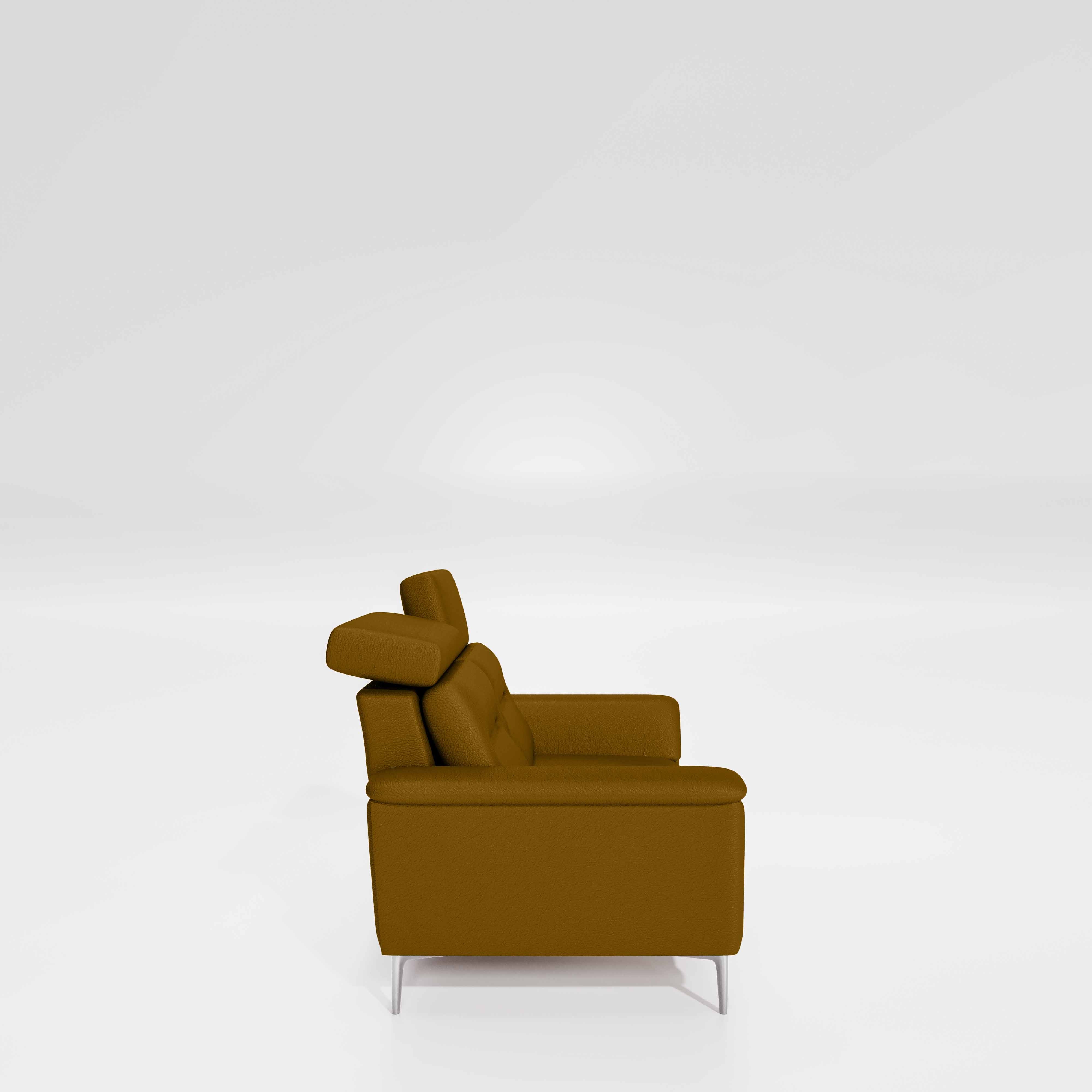 Cresendo 2 Seater Leatherette fabric - Golden Orange - Image 3