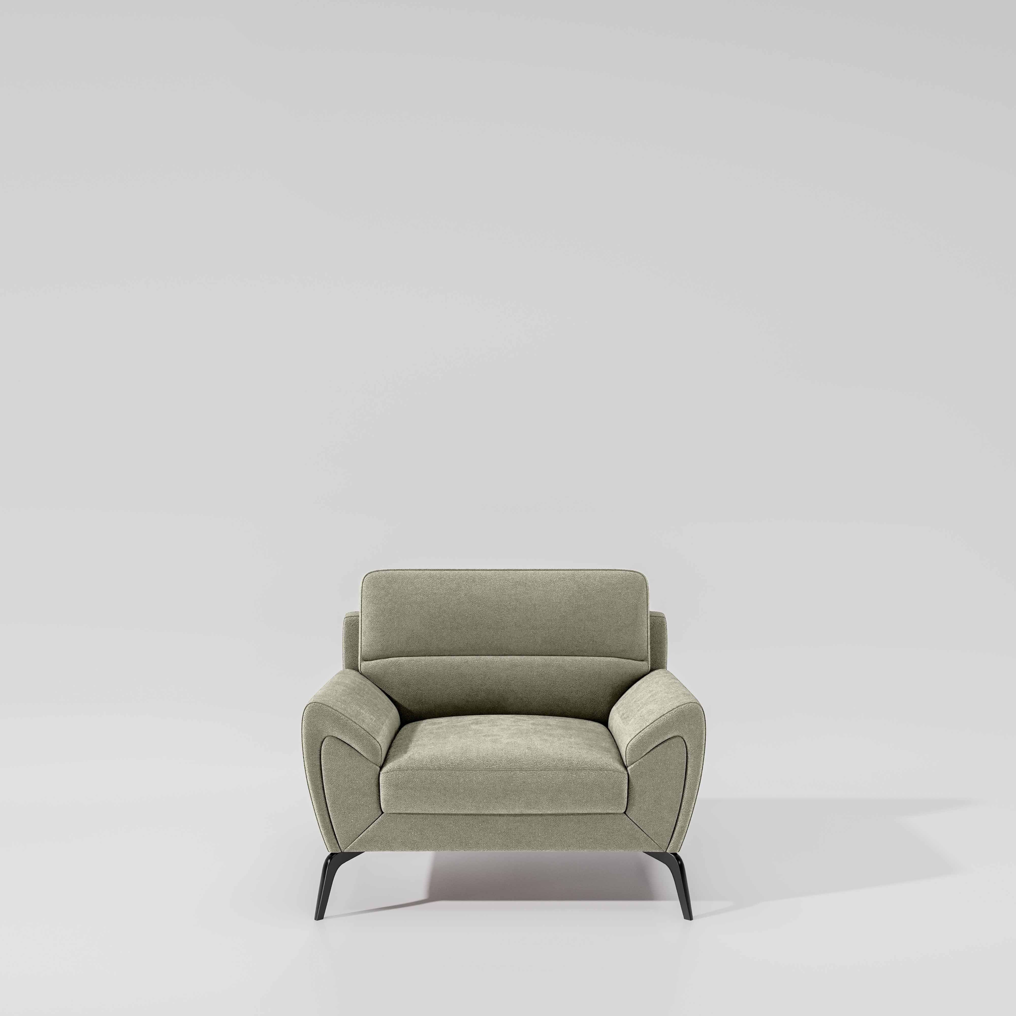 Octave 1 Seater Seater-Water & Stain Repellent Fabric - Pistachio shell - Image 2