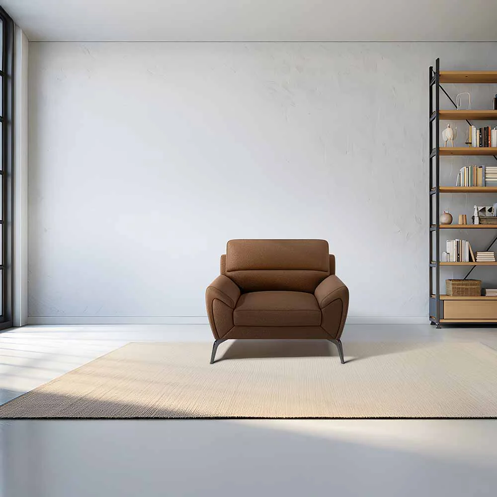 Octave 1 Seater Seater-Suede fabric - Cappuccino