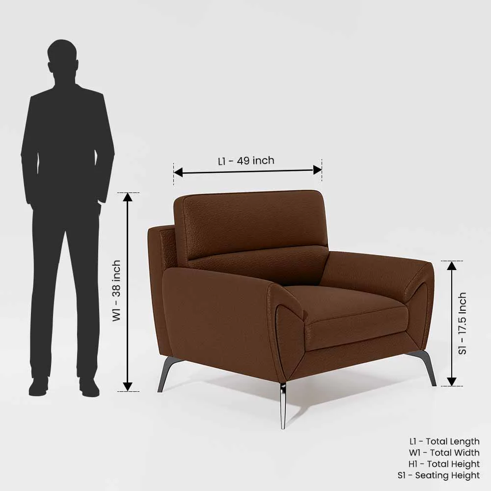 Octave 1 Seater Seater-Suede fabric - Cappuccino - Image 7