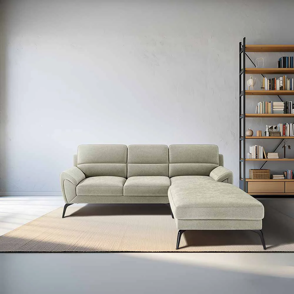 Octave 2 Seater Sofa with LH Lounger Water & Stain Repellent Fabric  - Pistachio Shell