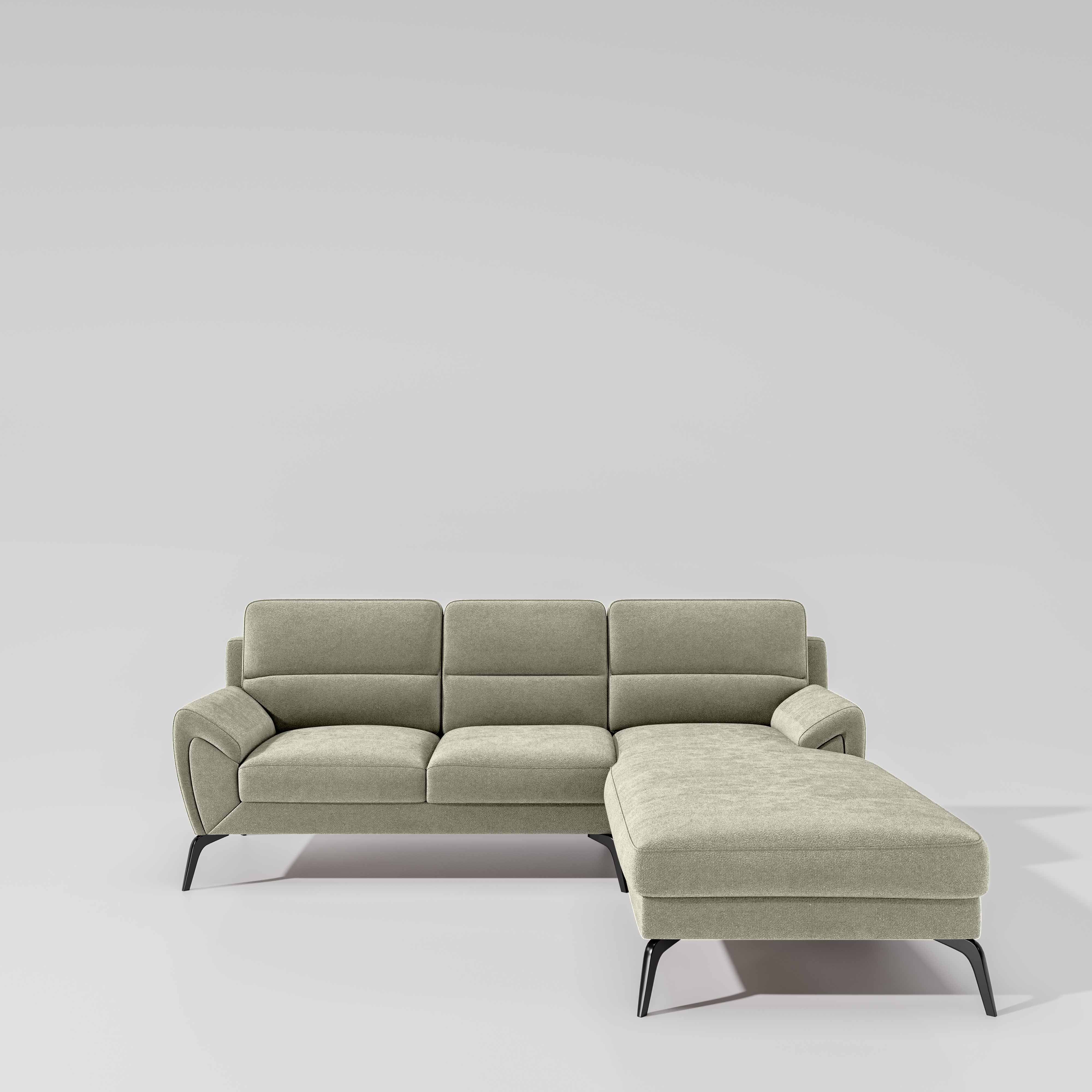 Octave 2 Seater Sofa with LH Lounger Water & Stain Repellent Fabric  - Pistachio Shell - Image 2
