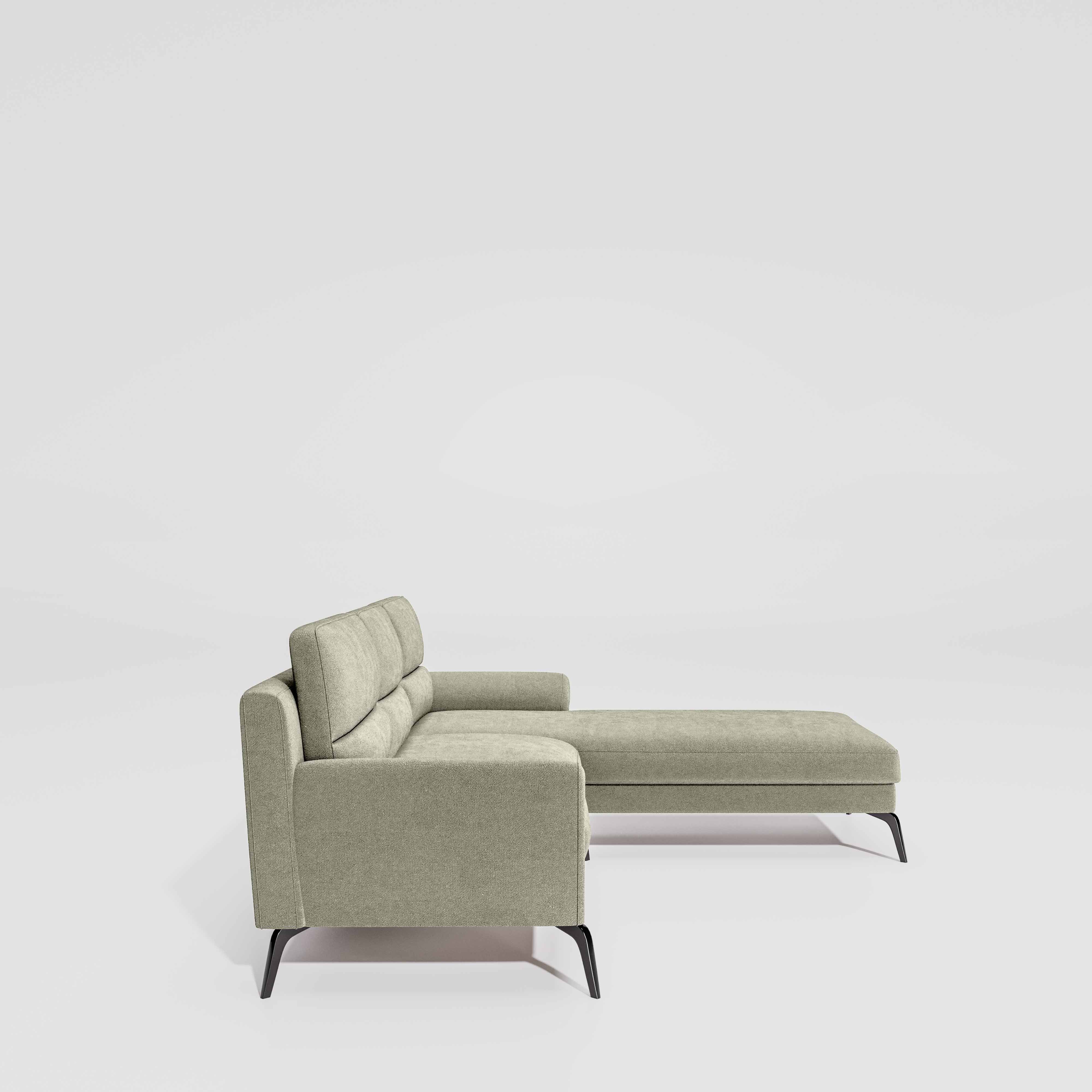 Octave 2 Seater Sofa with LH Lounger Water & Stain Repellent Fabric  - Pistachio Shell - Image 5