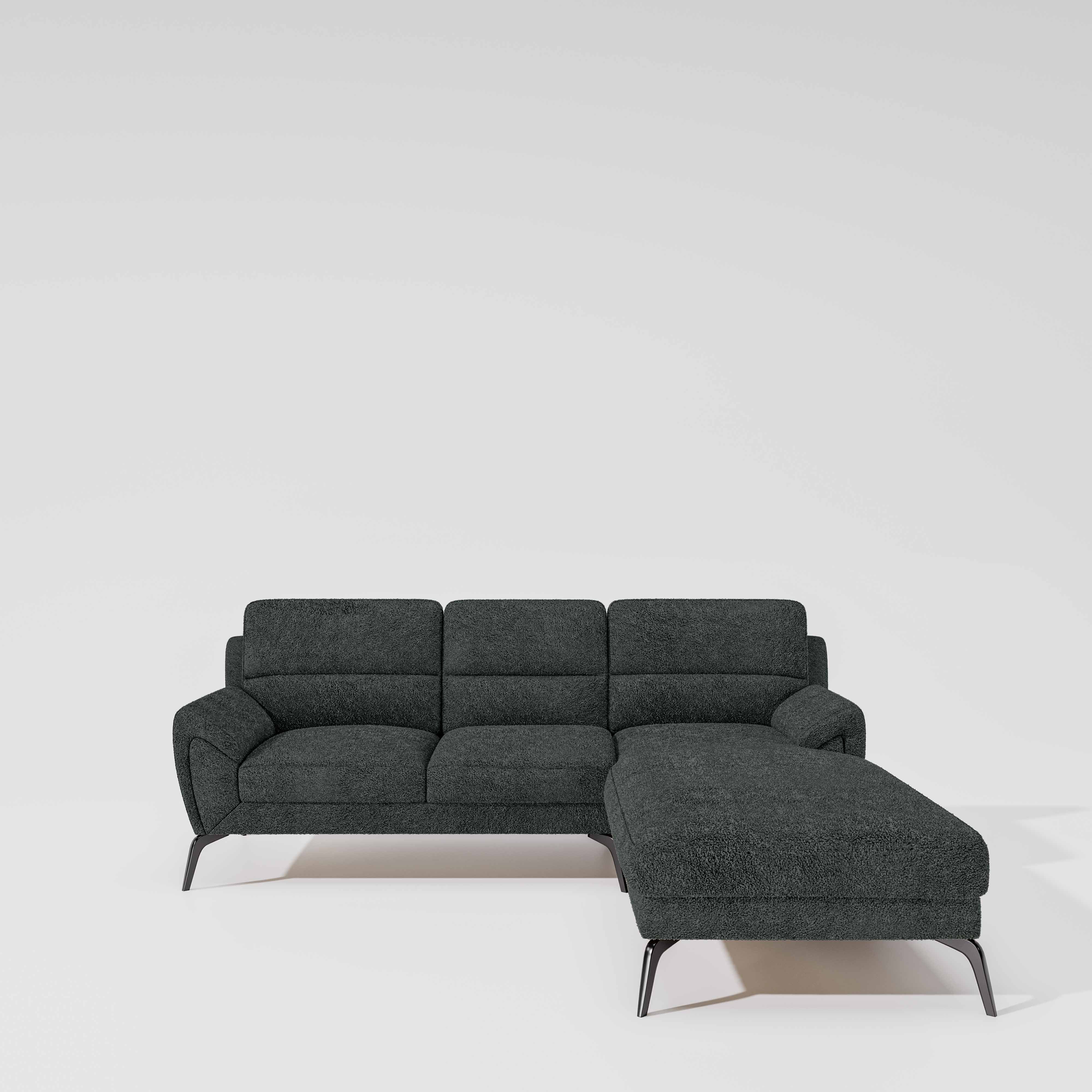 Octave 2 Seater Sofa with LH Lounger Boucle Fabric  - Sedona Sage - Image 2