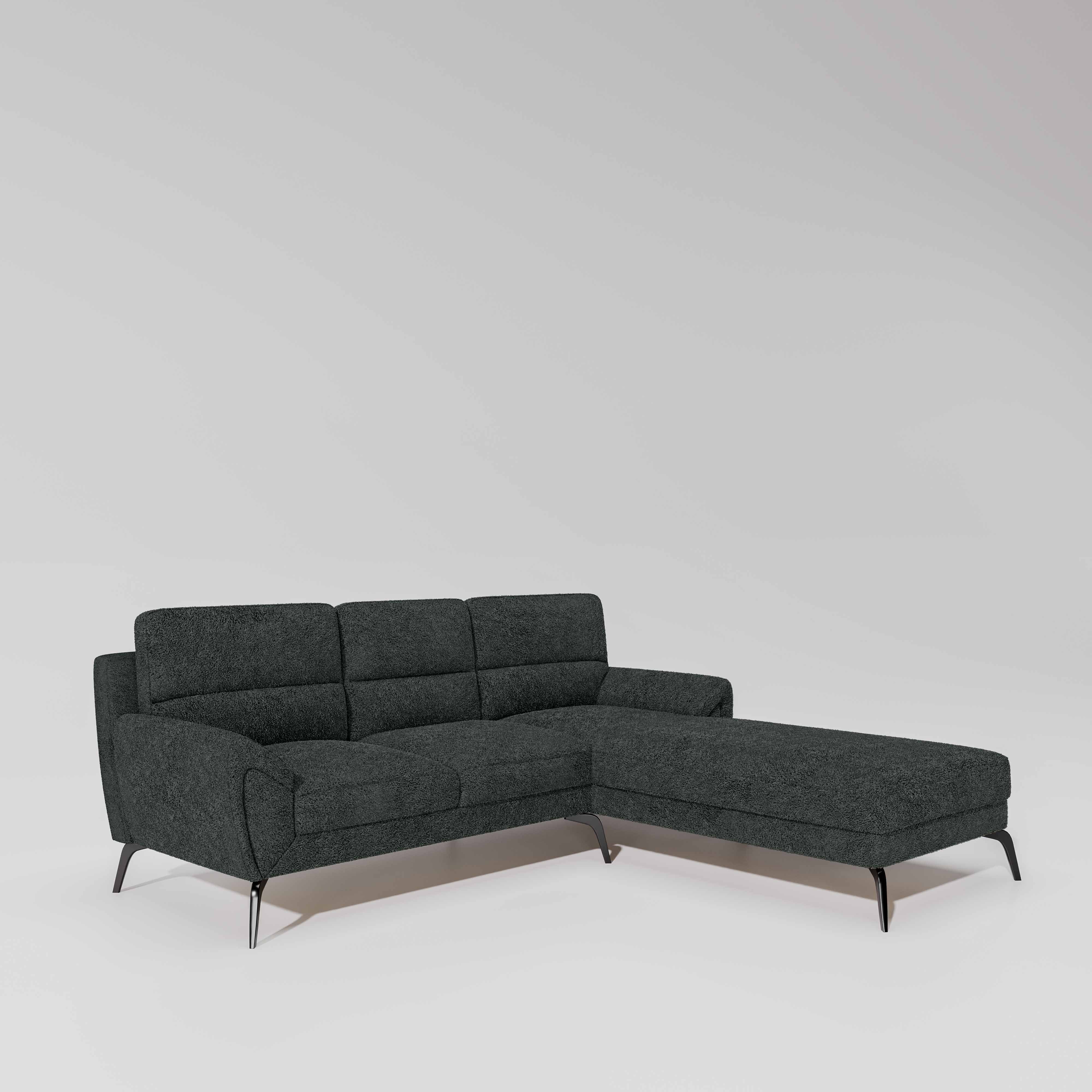 Octave 2 Seater Sofa with LH Lounger Boucle Fabric  - Sedona Sage - Image 3