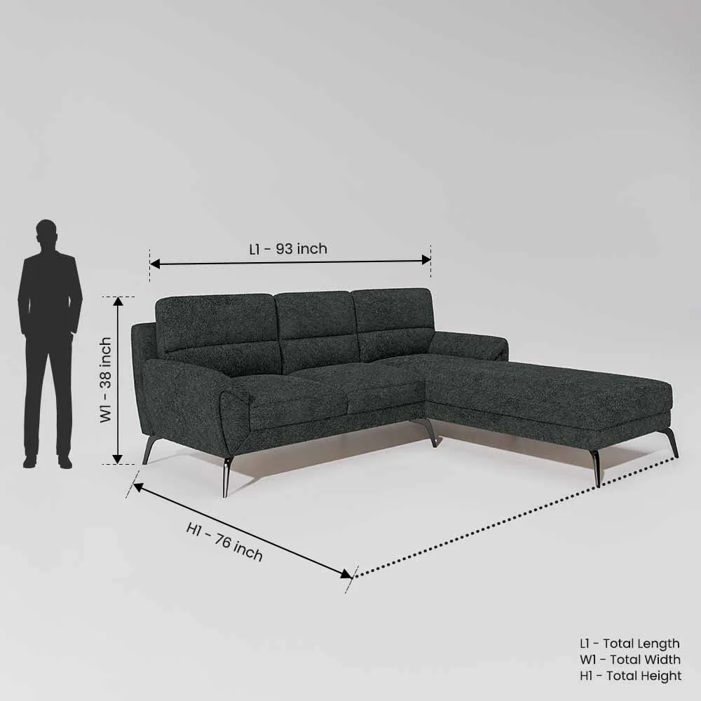 Octave 2 Seater Sofa with LH Lounger Boucle Fabric  - Sedona Sage - Image 7