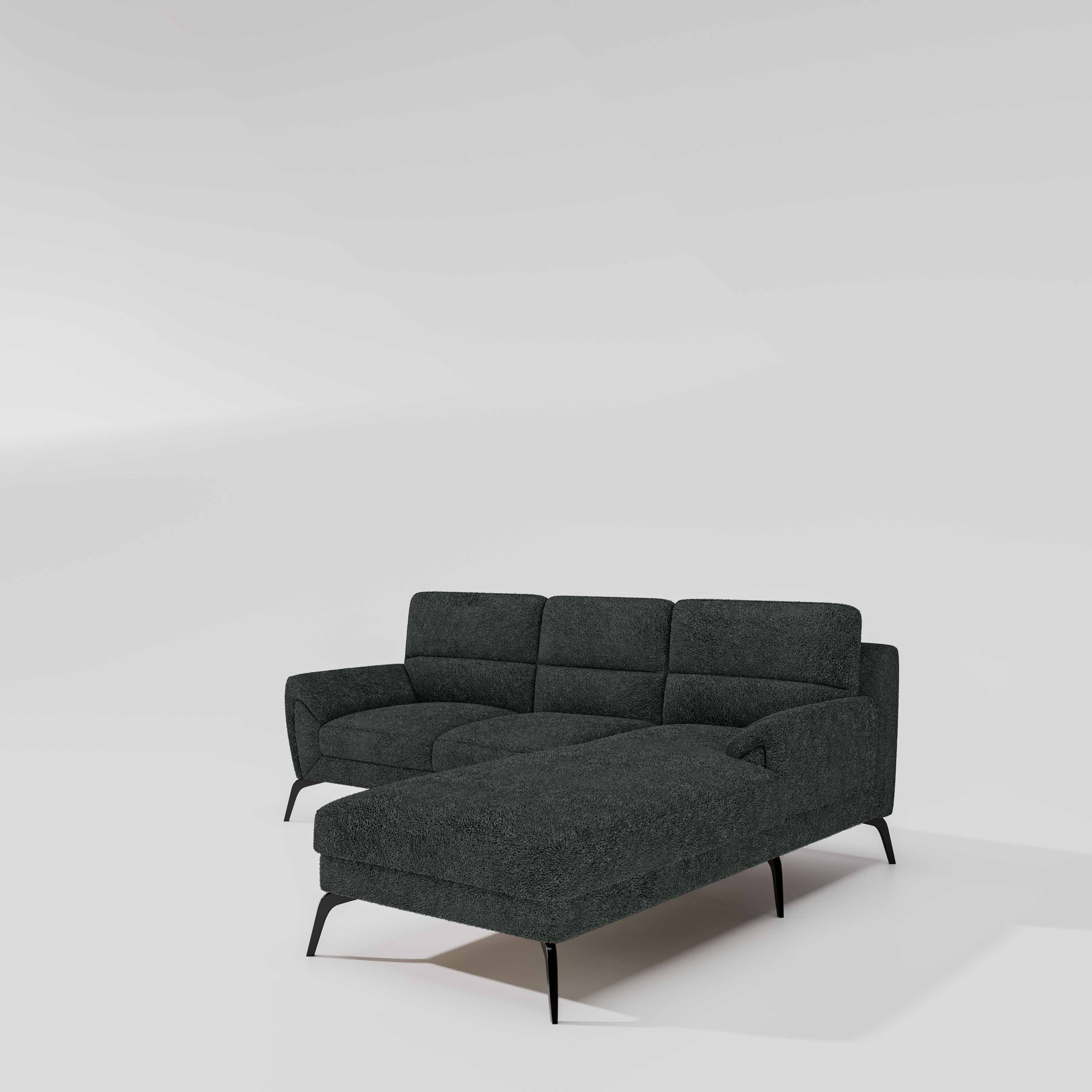 Octave 2 Seater Sofa with RH Lounger Boucle Fabric - Sedona Sage - Image 4