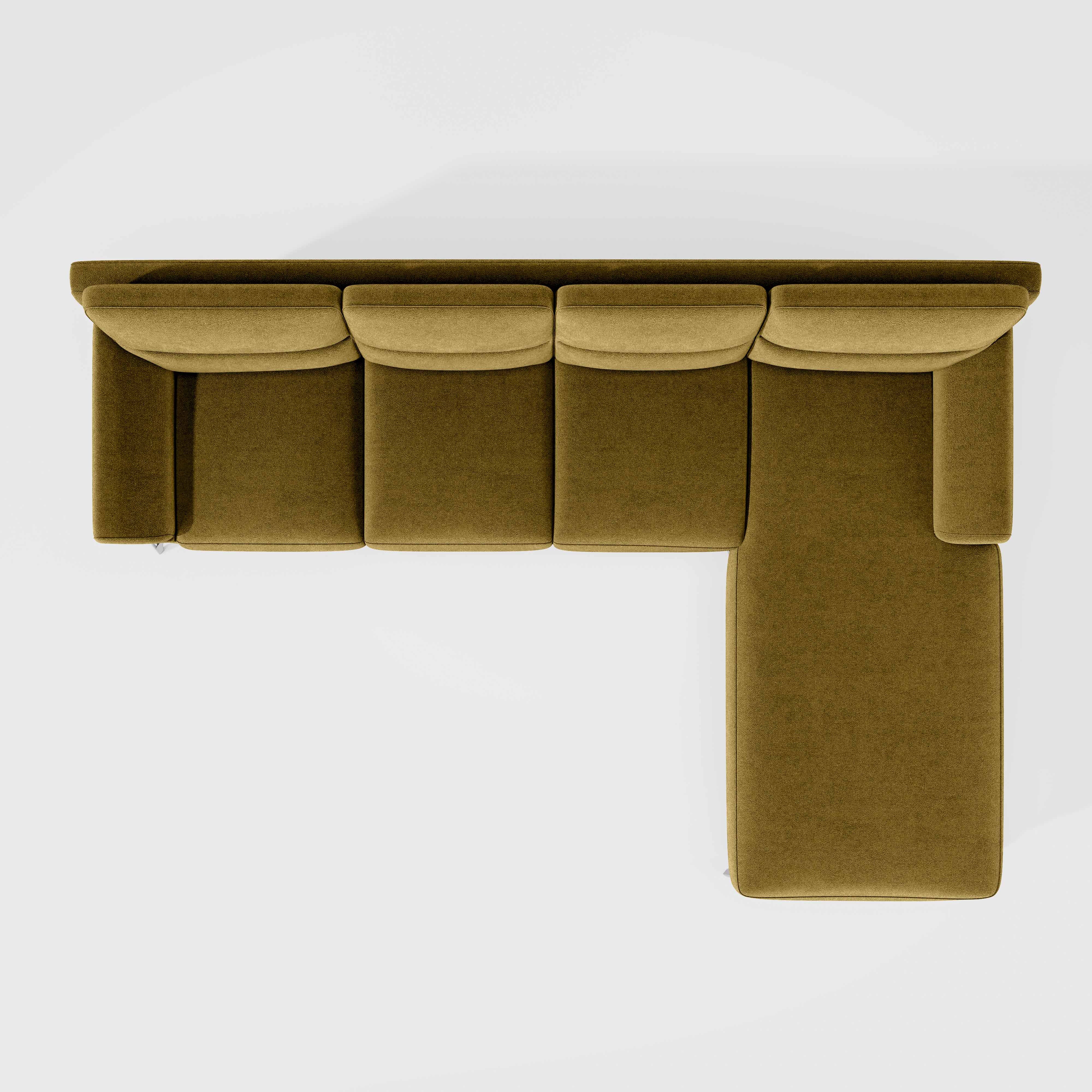 Octave 3 Seater with LH Lounger Water & Stain Repellent Fabric - Honey - Image 6