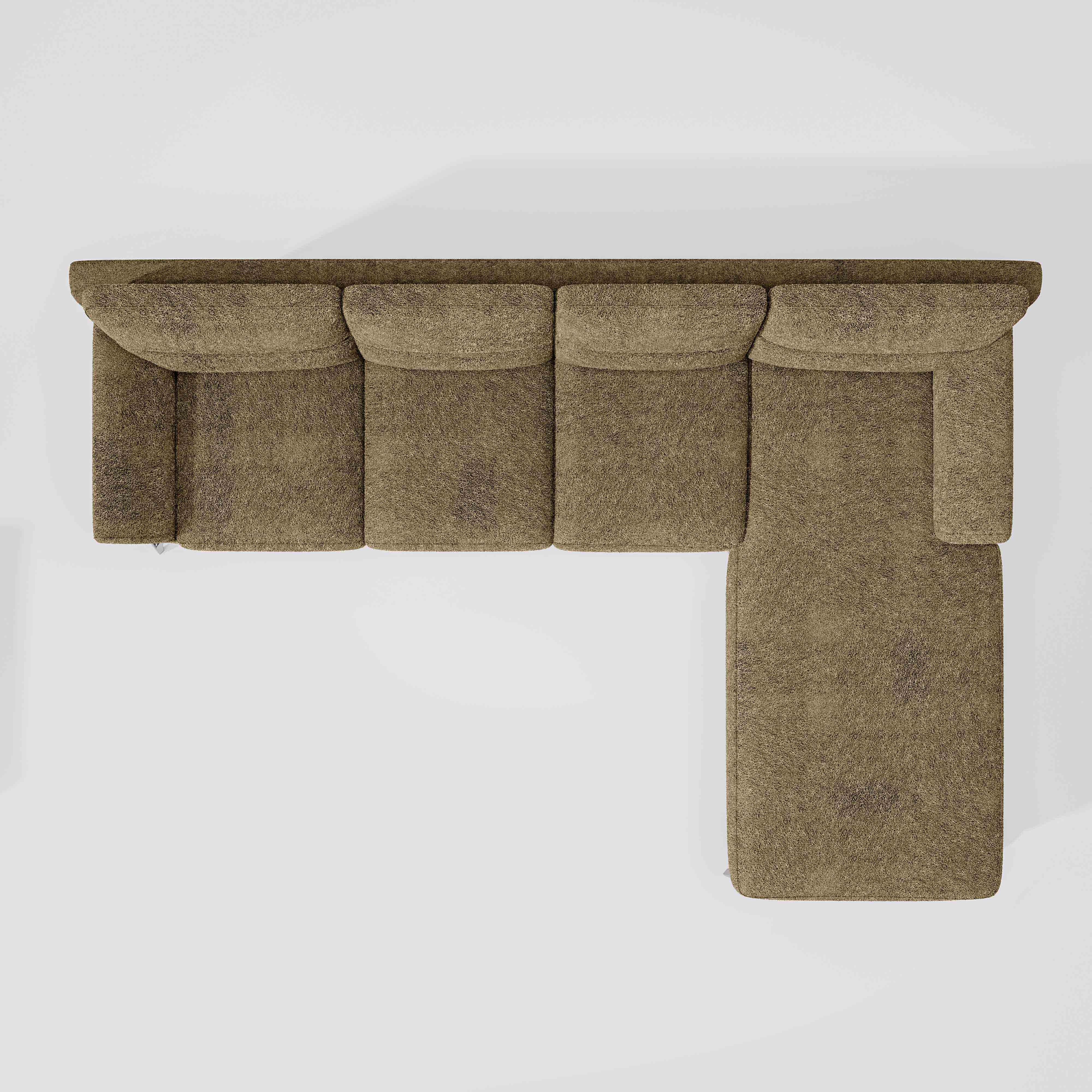 Octave 3 Seater with LH Lounger Boucle Fabric - Irish Cream - Image 6