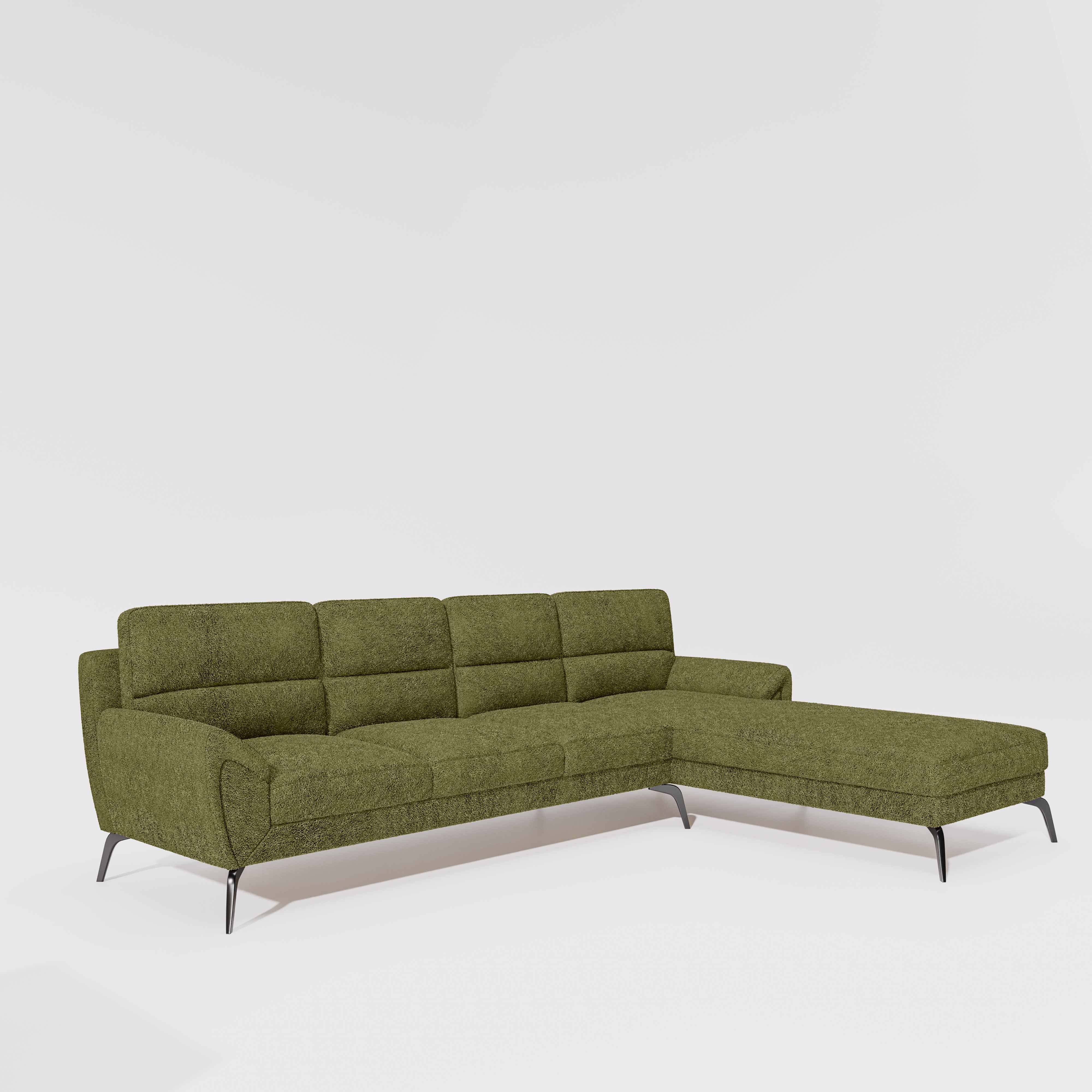 Octave 3 Seater with RH Lounger Boucle Fabric - Dried Herb - Image 3