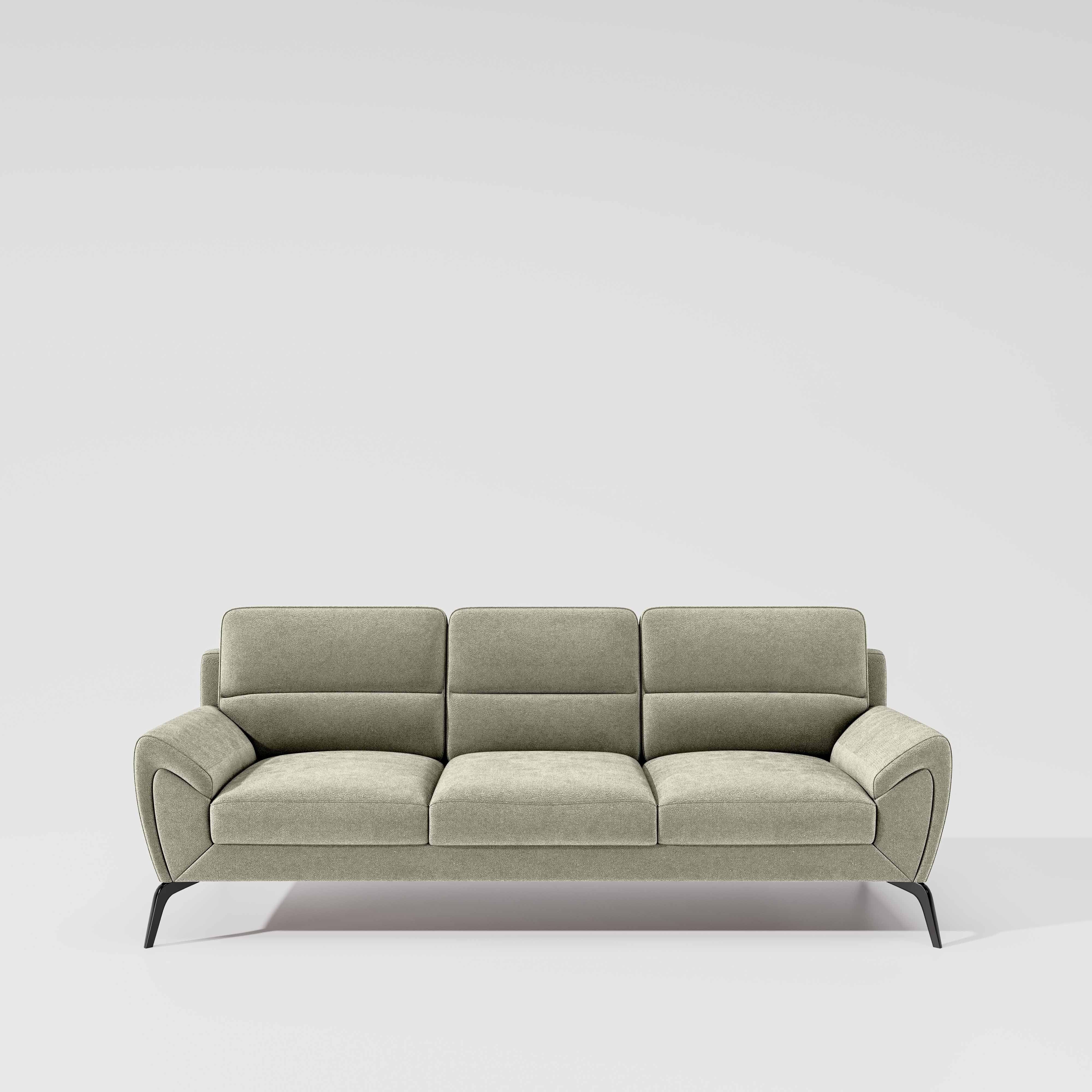 Octave 3 Seater Water & Stain Repellent Fabric - Pistachio shell - Image 3