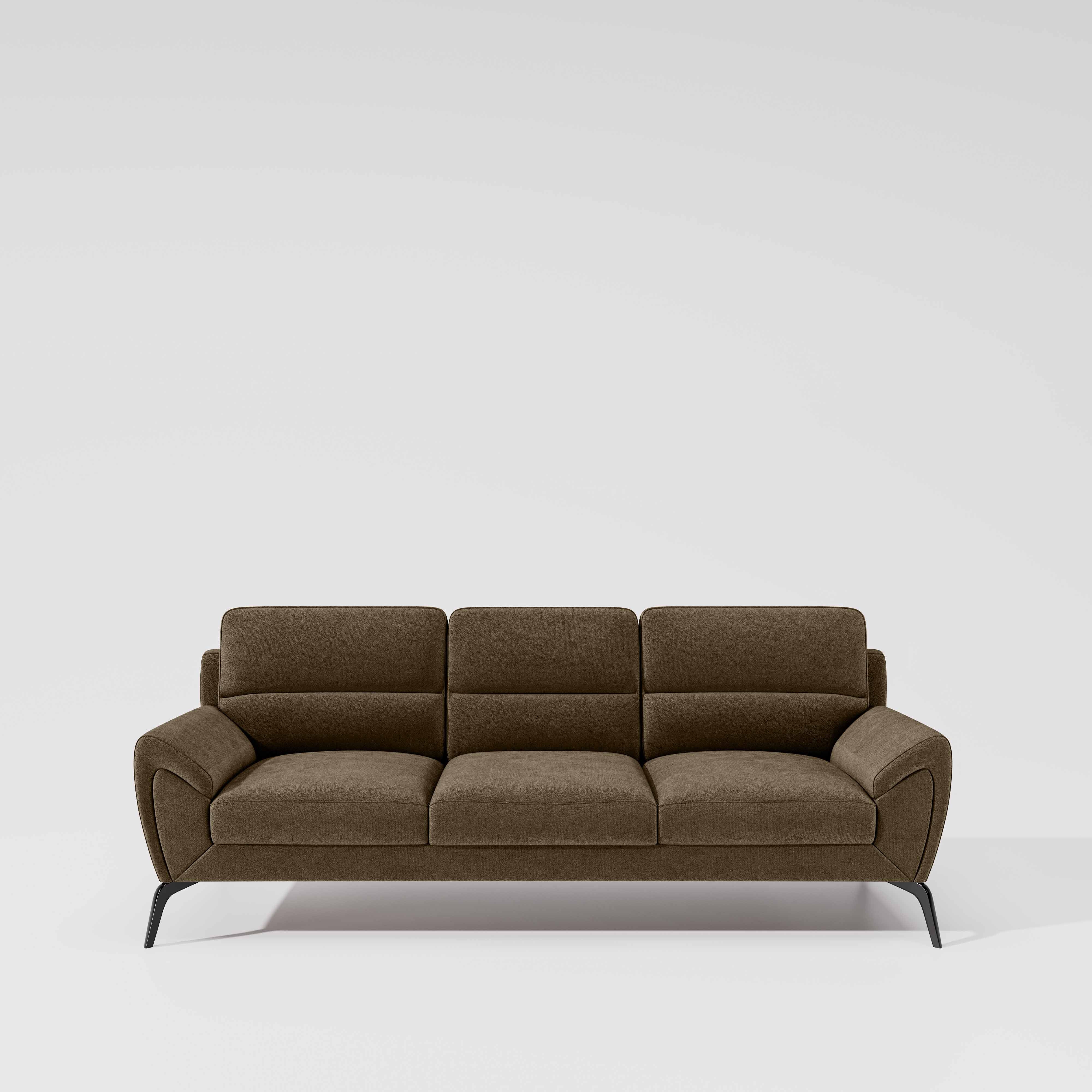 Octave 3 Seater Water & Stain Repellent Fabric - Dark earth - Image 2