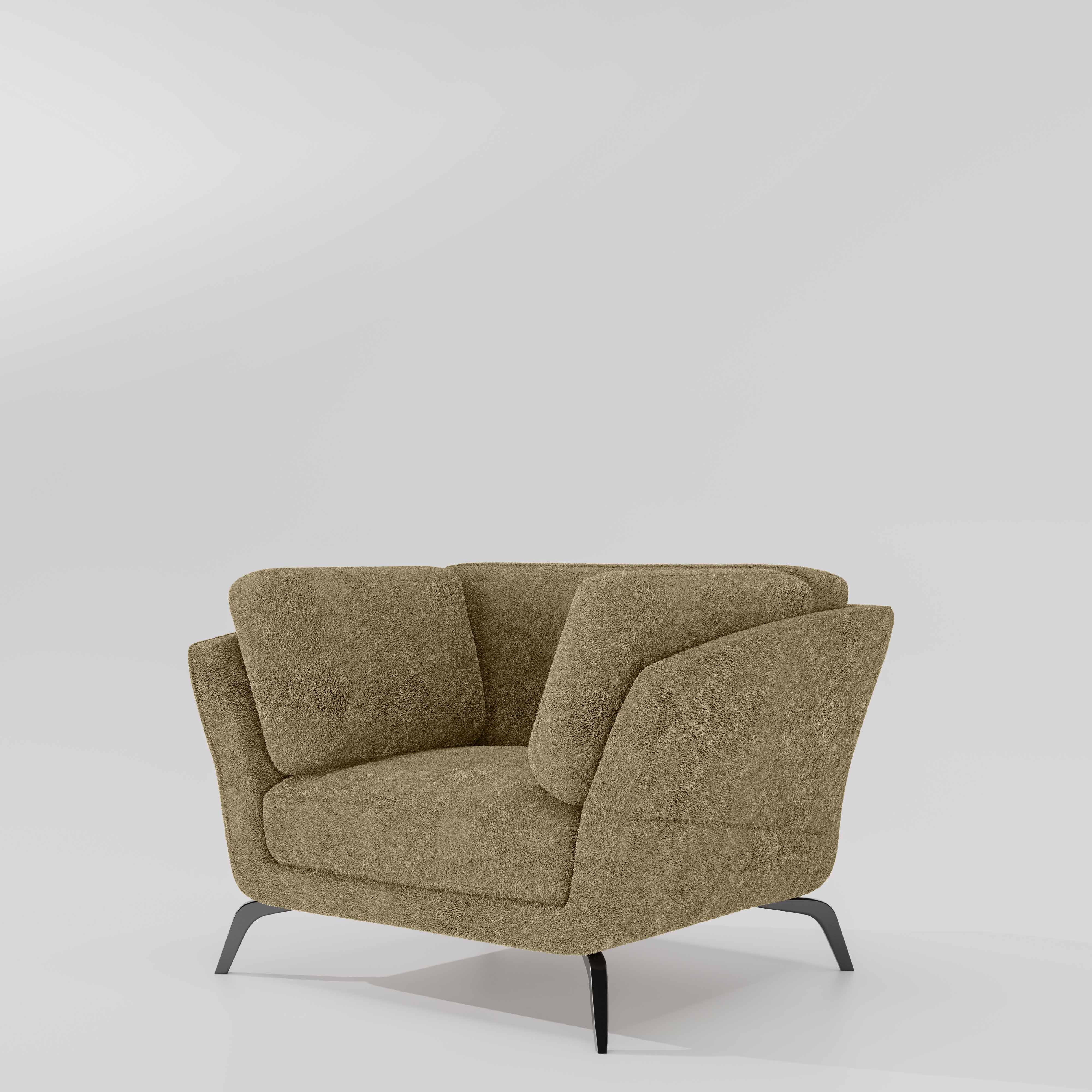 Symphony 1 Seater Boucle Fabric - Irish Cream - Image 4