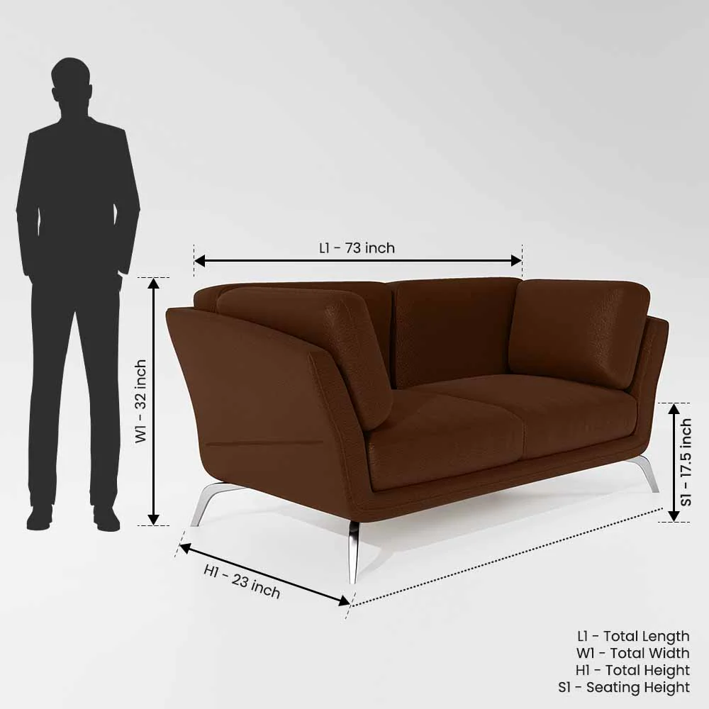 Symphony 2 Seater Suede fabric - Cappuccino - Image 7