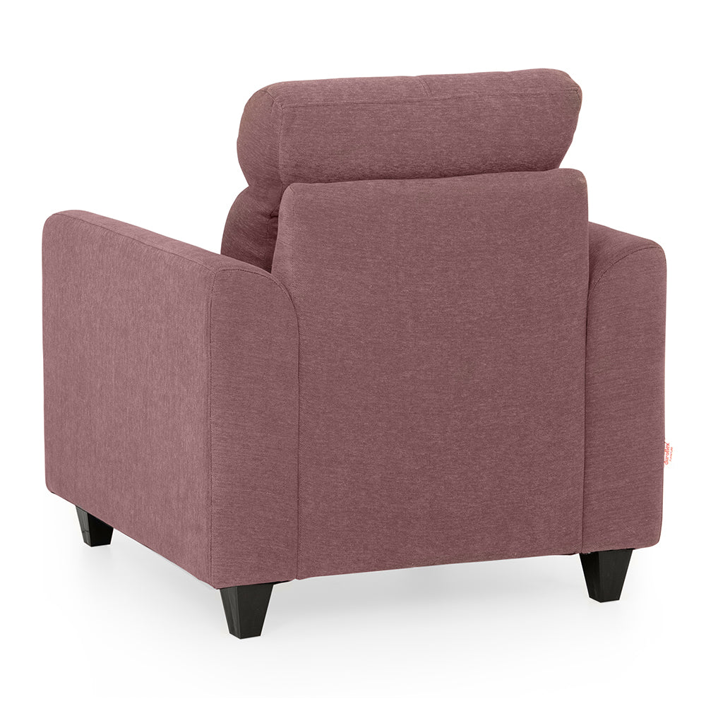 Zivo Plus Dusky Pink Fabric 1 seater Sofa - Image 9