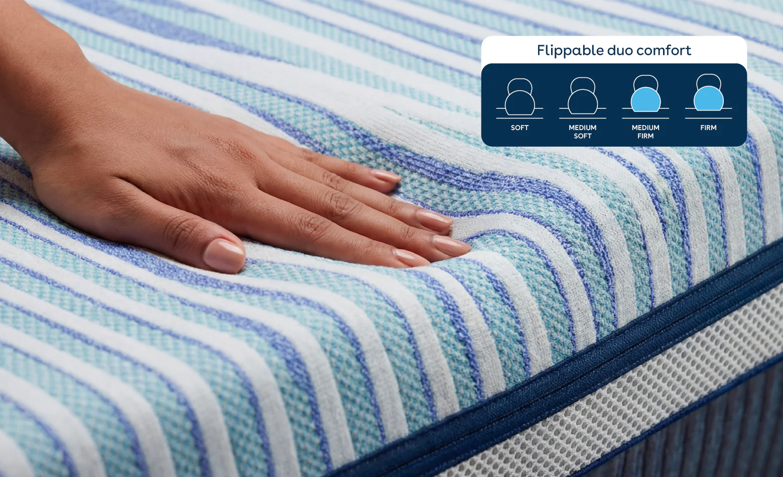 Duropedic Airboost 6.10 Arctic Ice Mattress | 1 lakh+ Airknit fibres with latex and adjustable firmness | 100 nights trial - Image 7