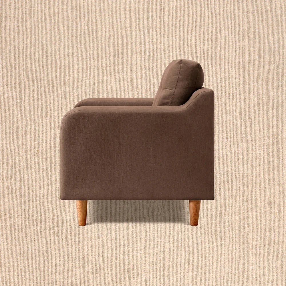 Ease Plus Brown Fabric 1 seater sofa - Image 6