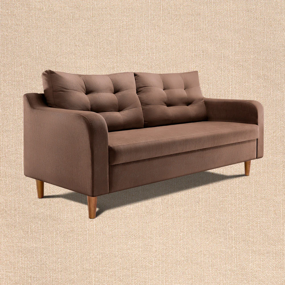 Ease Plus Brown Fabric 3 seater sofa - Image 3