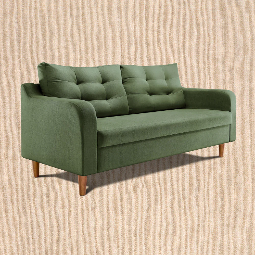 Ease Plus Green Fabric 3 seater sofa - Image 3