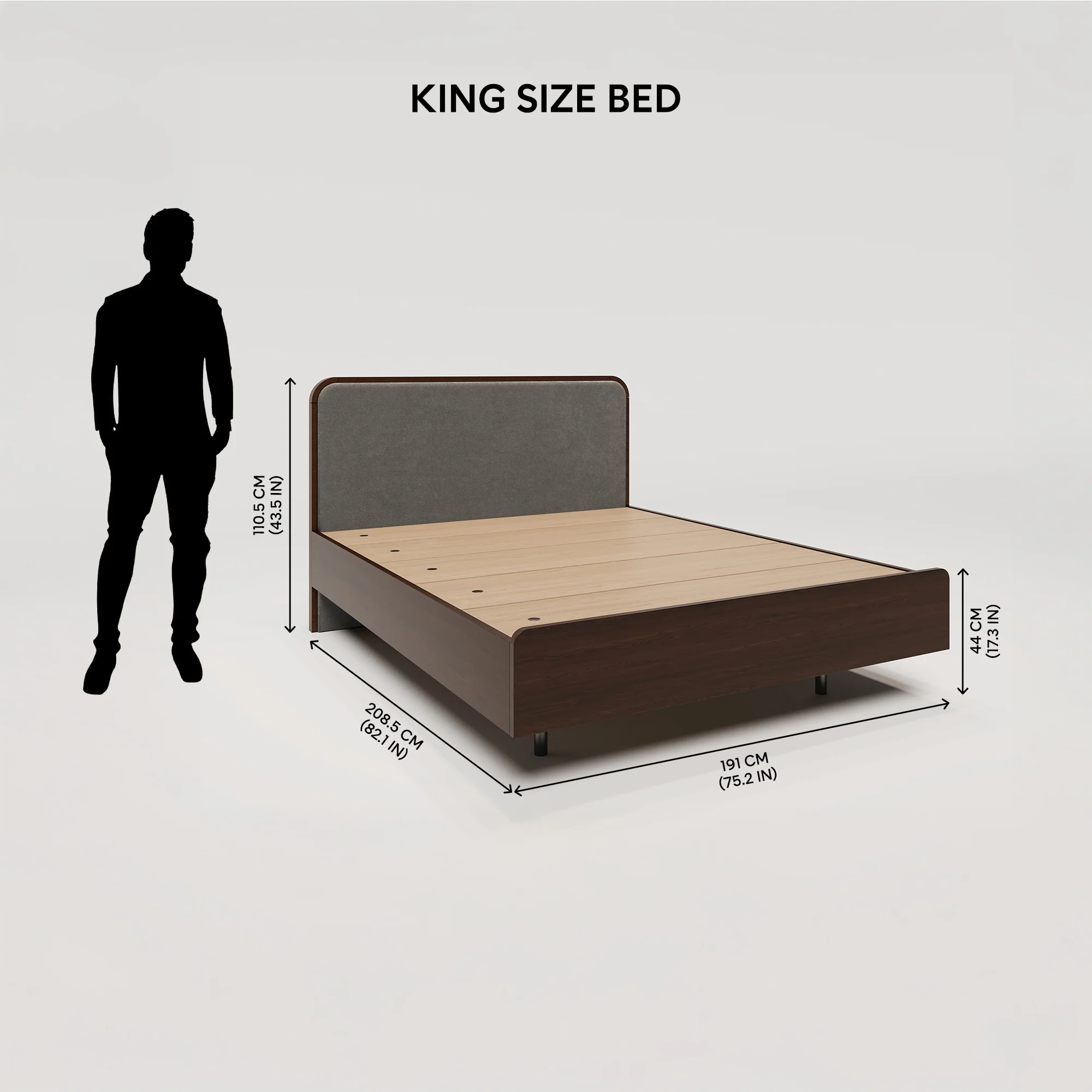 Halo Upholstered Bed - Sleet Grey - Image 7