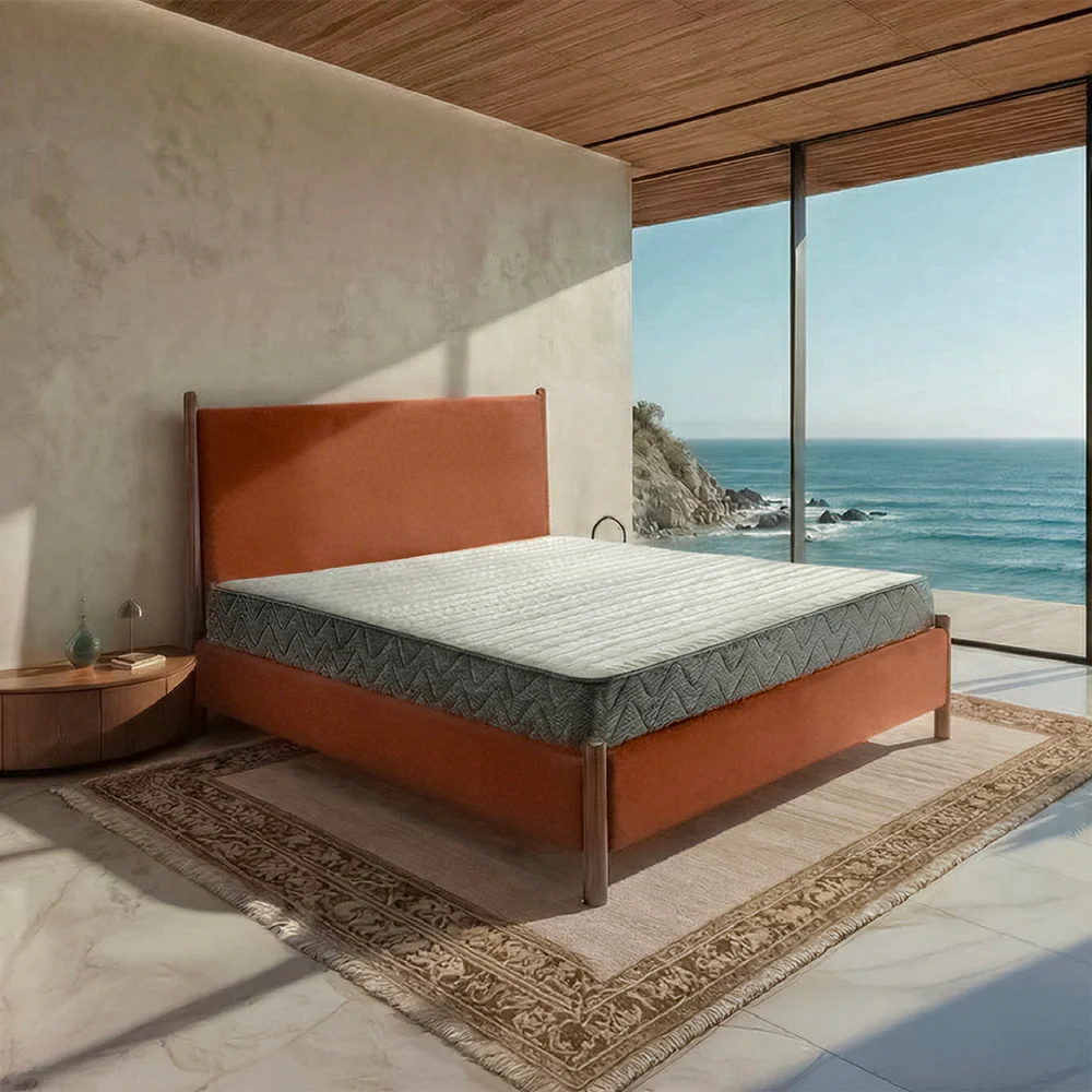 Orra Upholstered Bed - Baked Clay Rust - Image 2