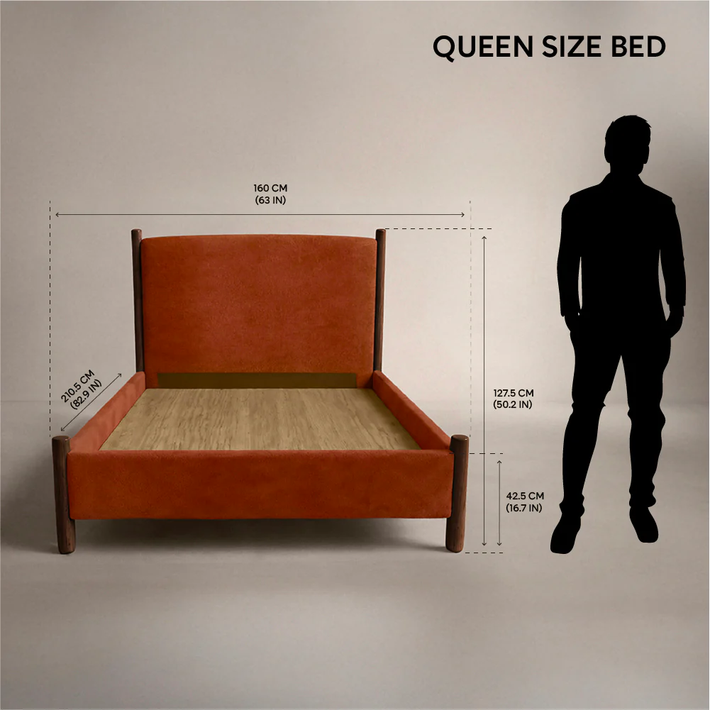 Orra Upholstered Bed - Baked Clay Rust - Image 7