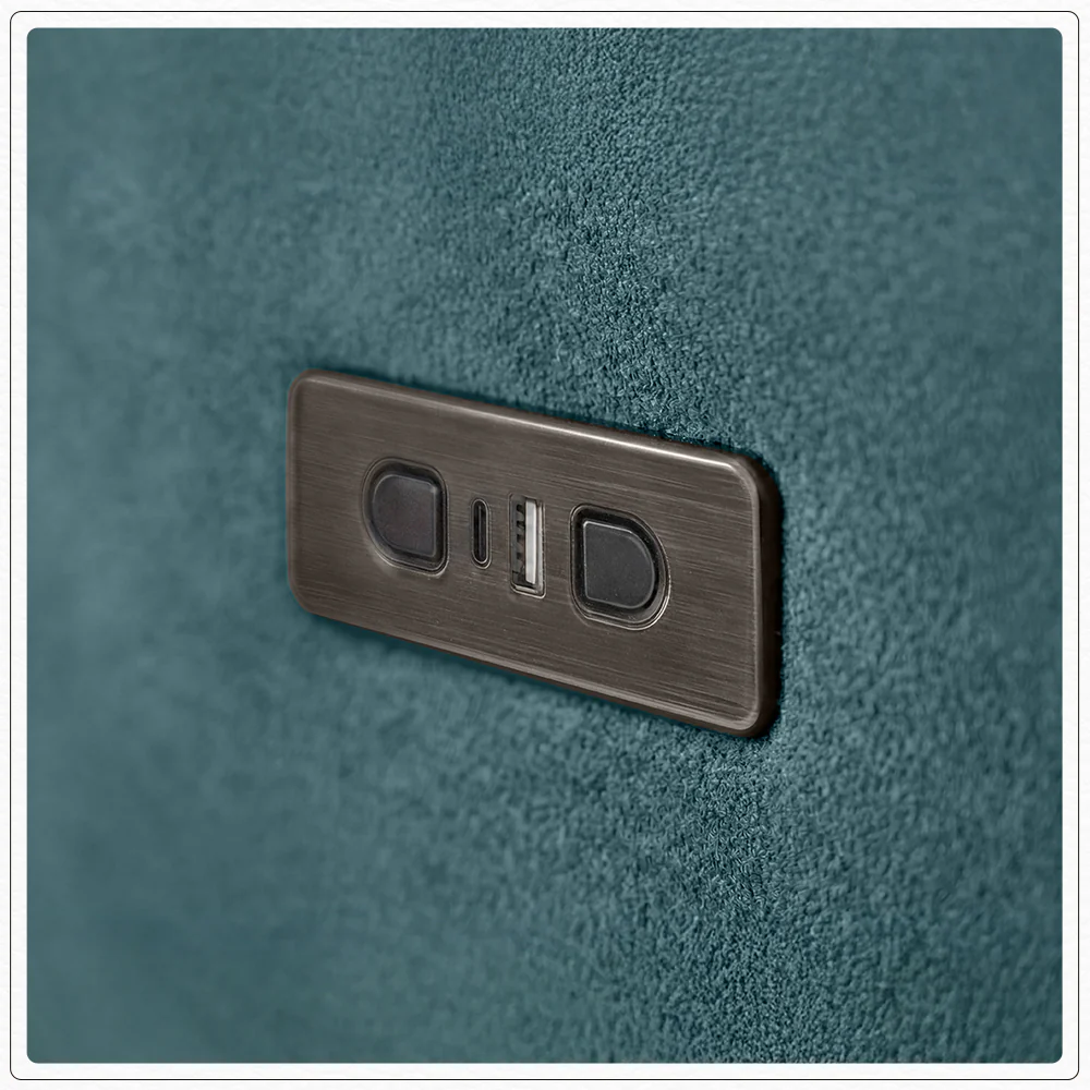 Verve mov.E Blue Fabric 2 Seater Sofa - Image 8