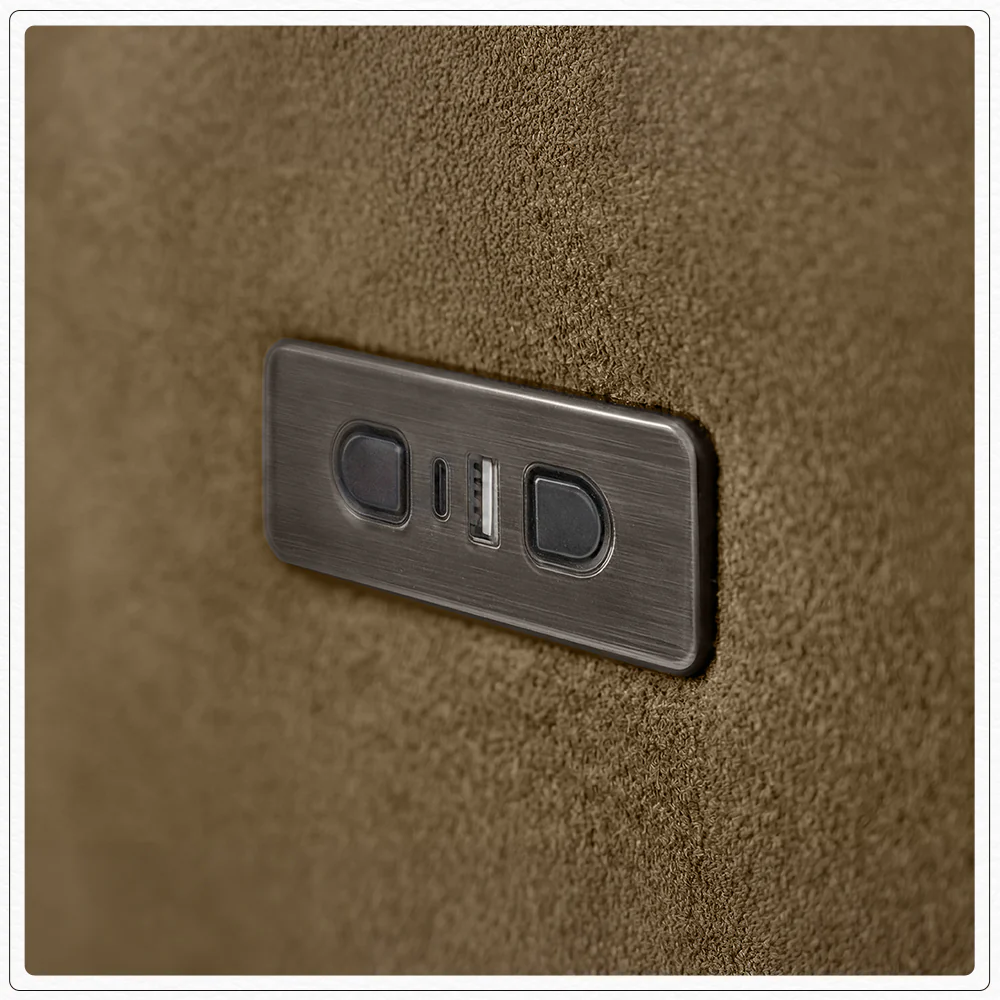 Verve mov.E Brown Fabric 3 Seater Sofa - Image 8