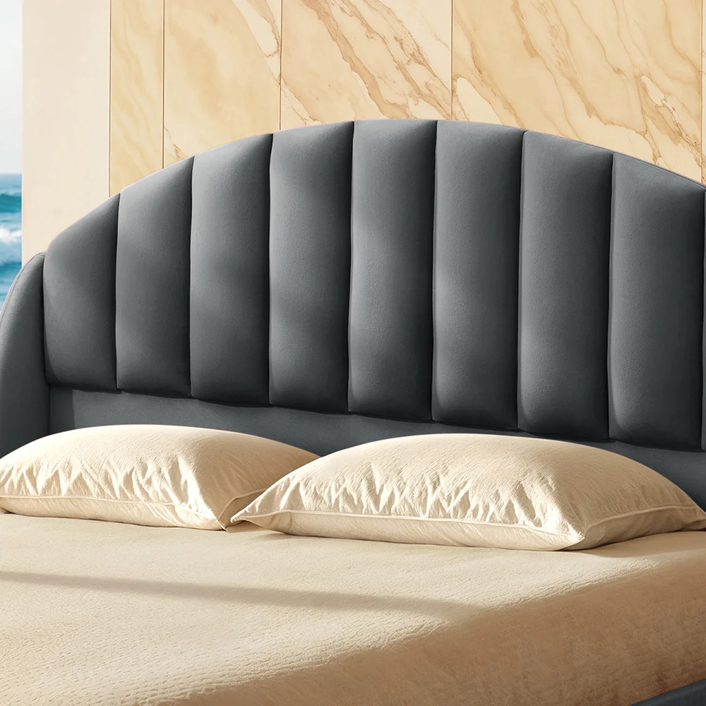 Wave Plus Adjustable Bed Celeste Upholstered Bed (Grey)+ Wave Kinect Strength Mattress 8"(20.3cm) - Image 5