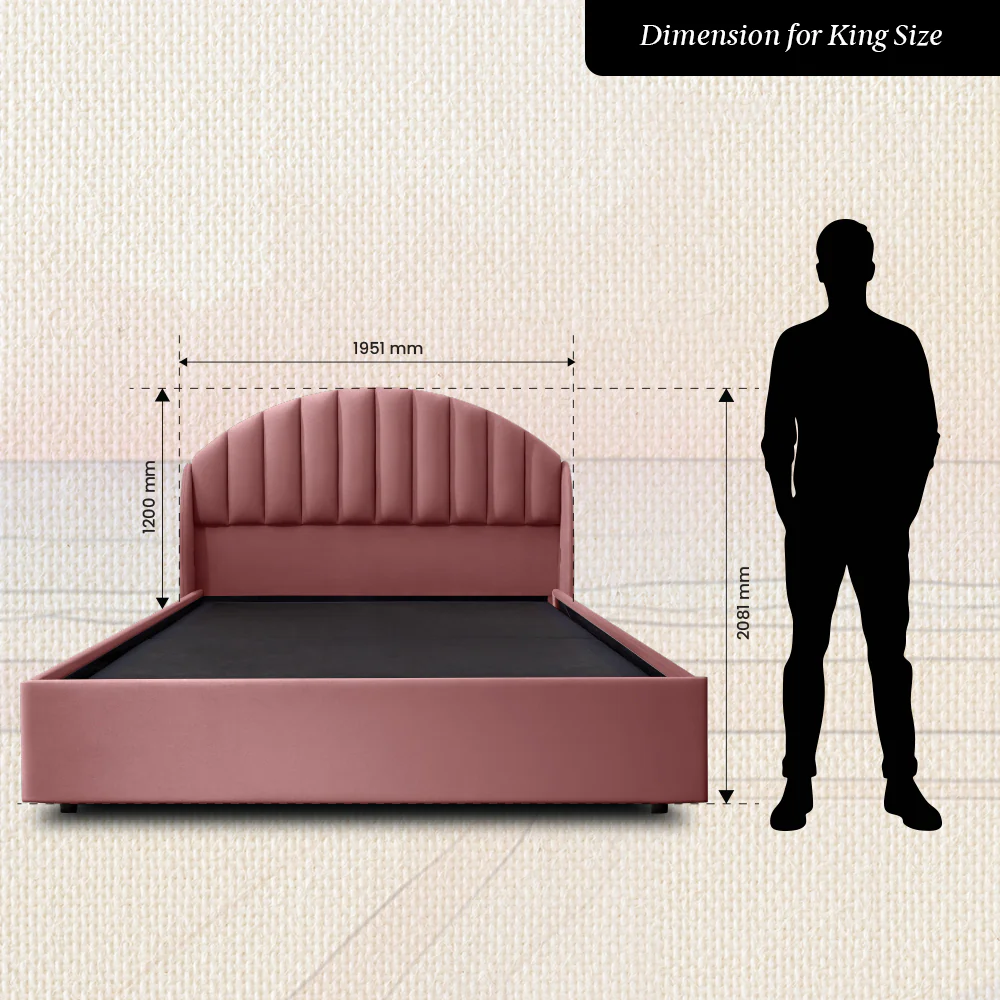 Wave Plus Adjustable Bed Celeste Upholstered Bed (Pink)+ Wave Kinect Strength Mattress 8"(20.3cm) - Image 12