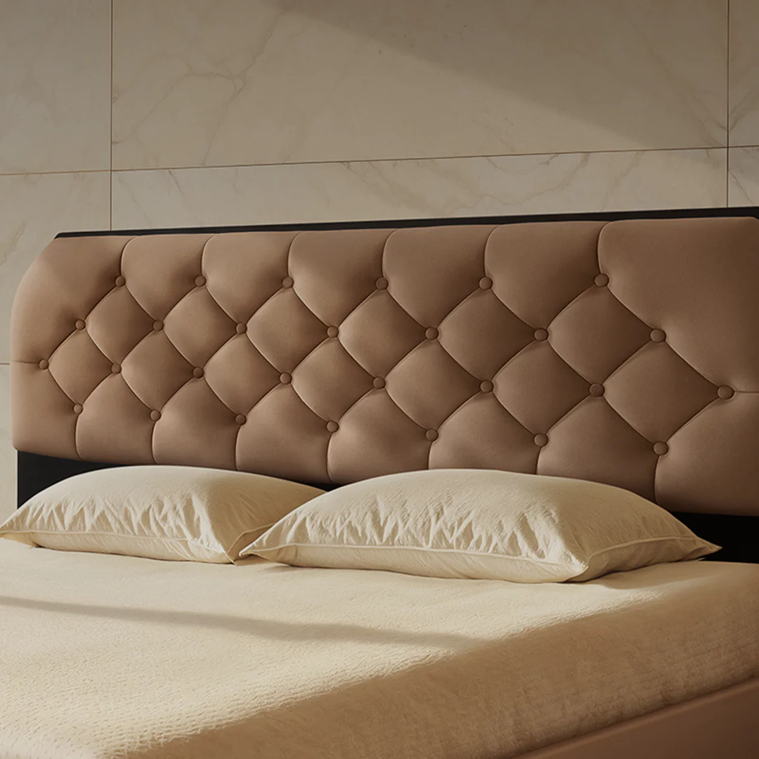 Wave Plus Adjustable Bed Serene Upholstered Bed (Brown)+ Wave Kinect Reva Mattress 8"(20.3cm) - Image 6