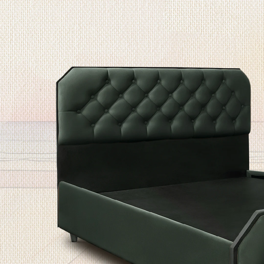 Wave Plus Adjustable Bed Serene Upholstered Bed (Green)+ Wave Kinect Reva Mattress 8"(20.3cm) - Image 8