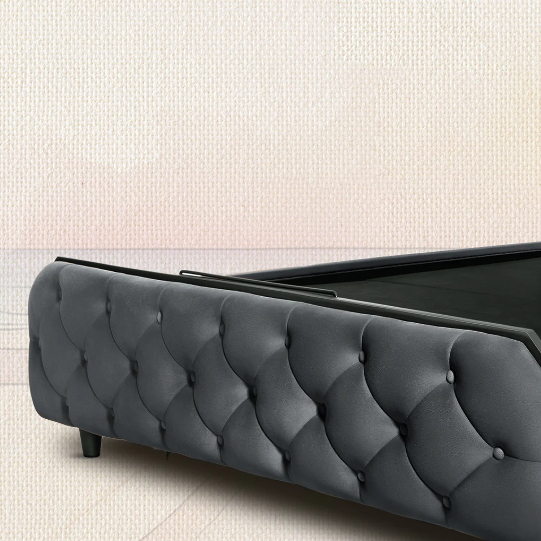 Wave Plus Adjustable Bed Serene Upholstered Bed (Grey)+ Wave Kinect Strength Mattress 8"(20.3cm) - Image 8
