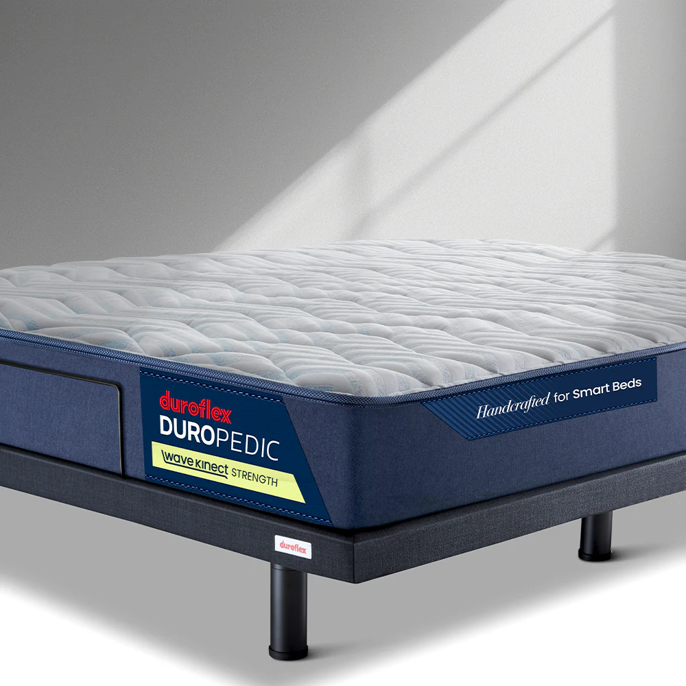 Wave Plus Adjustable Bed Tranquil Upholstered Bed (Beige)+ Wave Kinect Strength Mattress 8"(20.3cm) - Image 7