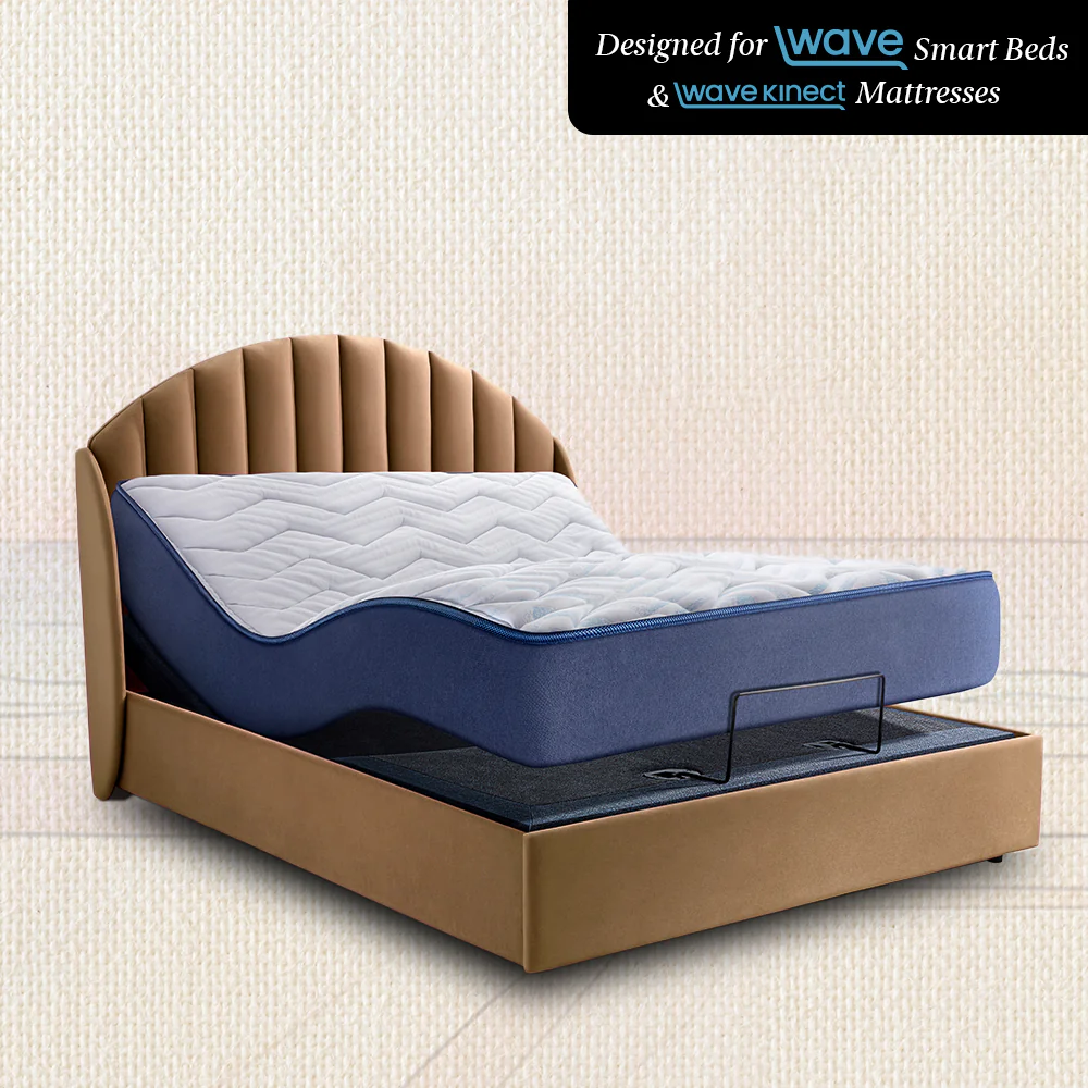 Wave Plus Adjustable Bed + Celeste Upholstered Bed (Brown)+ Livein Duropedic Mattress 8" - Image 4