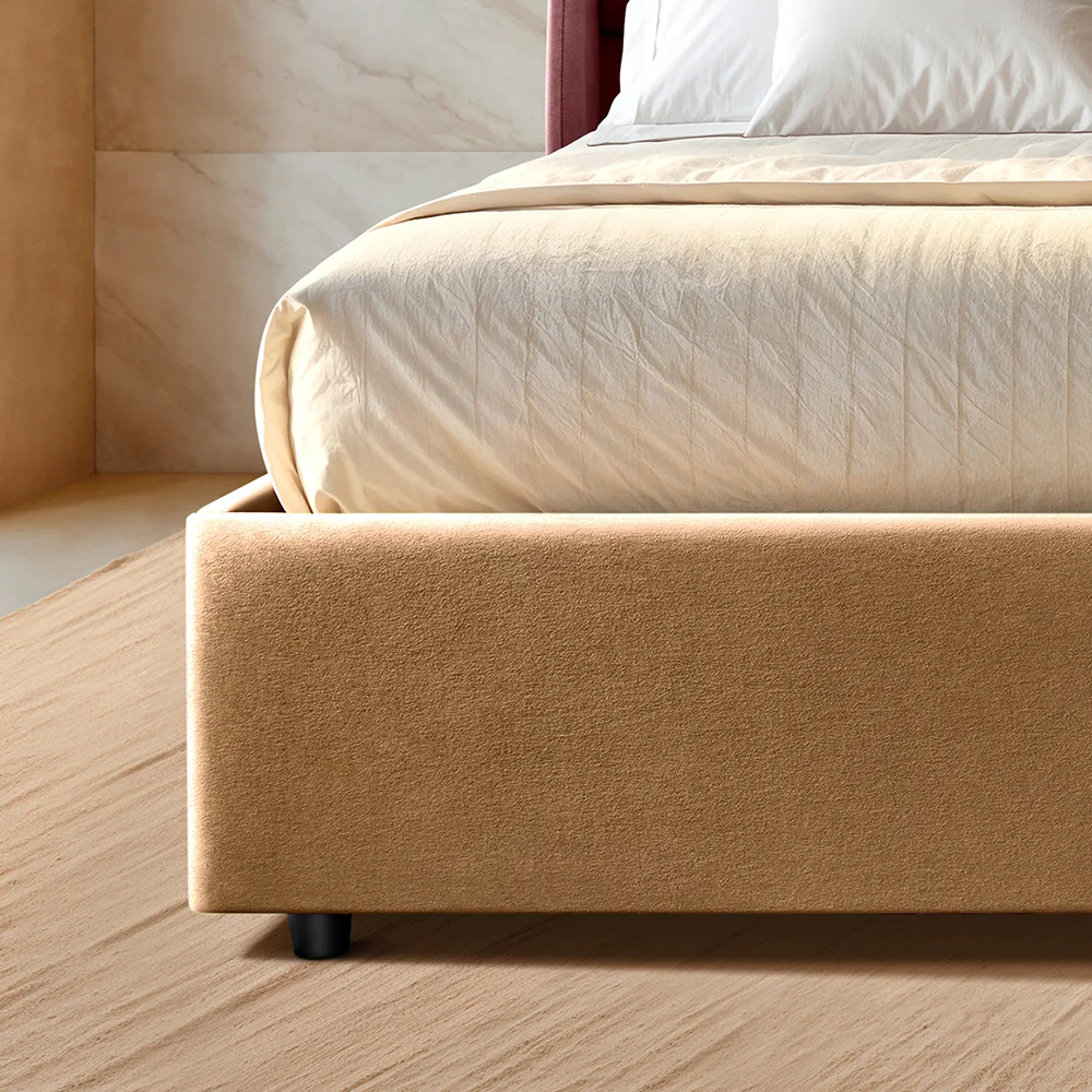 Wave Plus Adjustable Bed + Celeste Upholstered Bed (Brown)+ Quboid Mattress 8" - Image 6