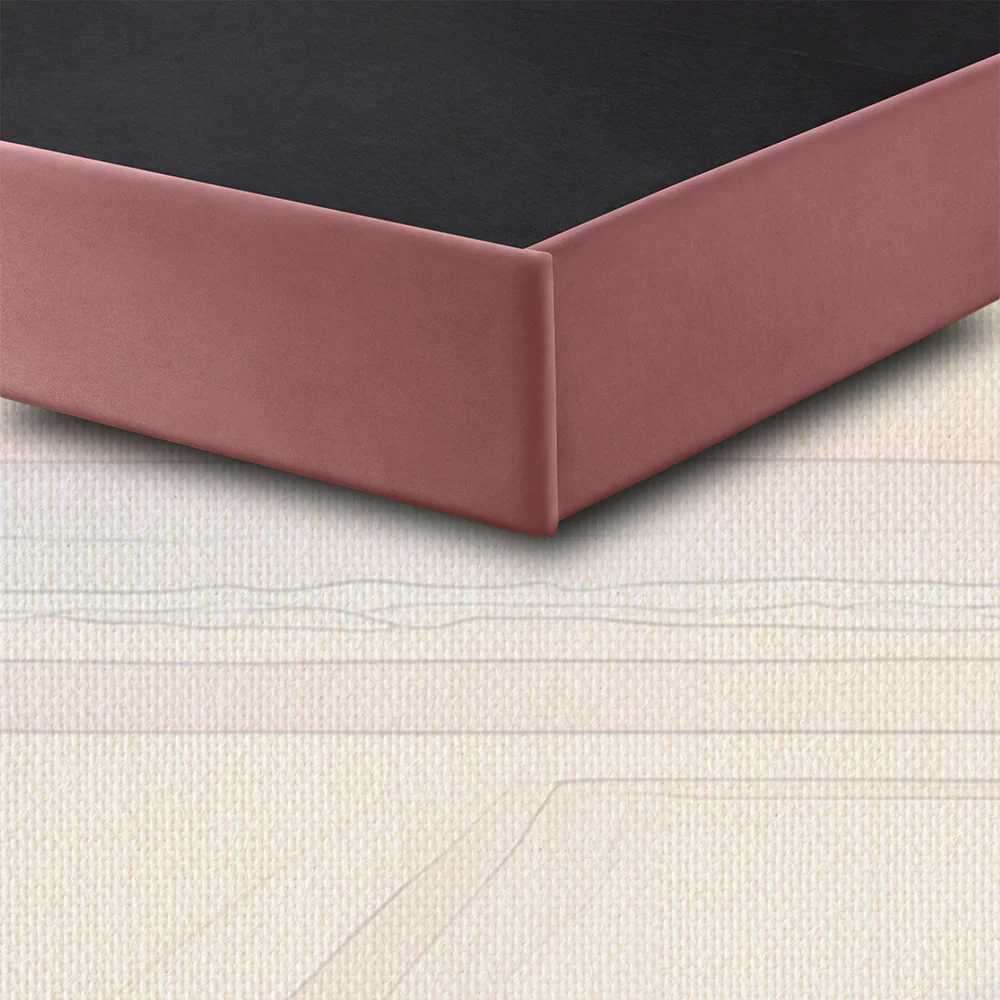 Wave Plus Adjustable Bed + Celeste Upholstered Bed (Pink)+ Quboid Mattress 8" - Image 8