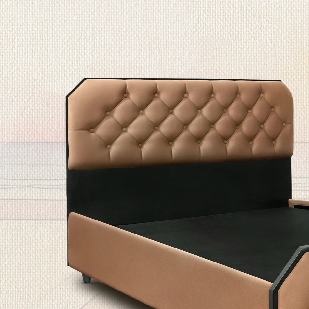 Wave Plus Adjustable Bed with Serene Upholstered Bed and SuperGrid-Brown - Image 5
