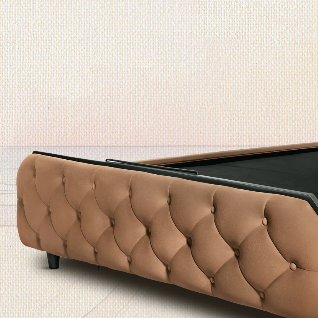 Wave Plus Adjustable Bed with Serene Upholstered Bed and SuperGrid-Brown - Image 8