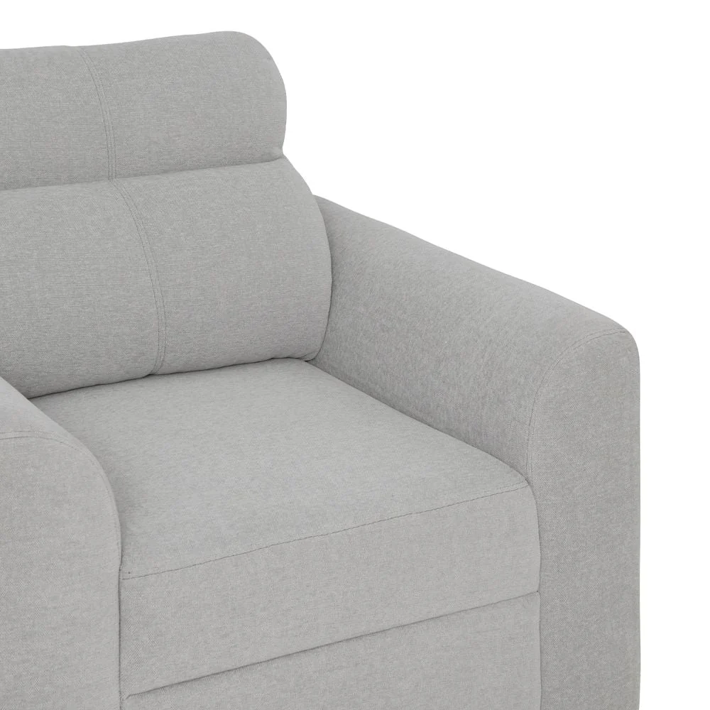 Zivo Plus Cloudy Gray Fabric Sofa Set 3 Seater Sofa - Image 5