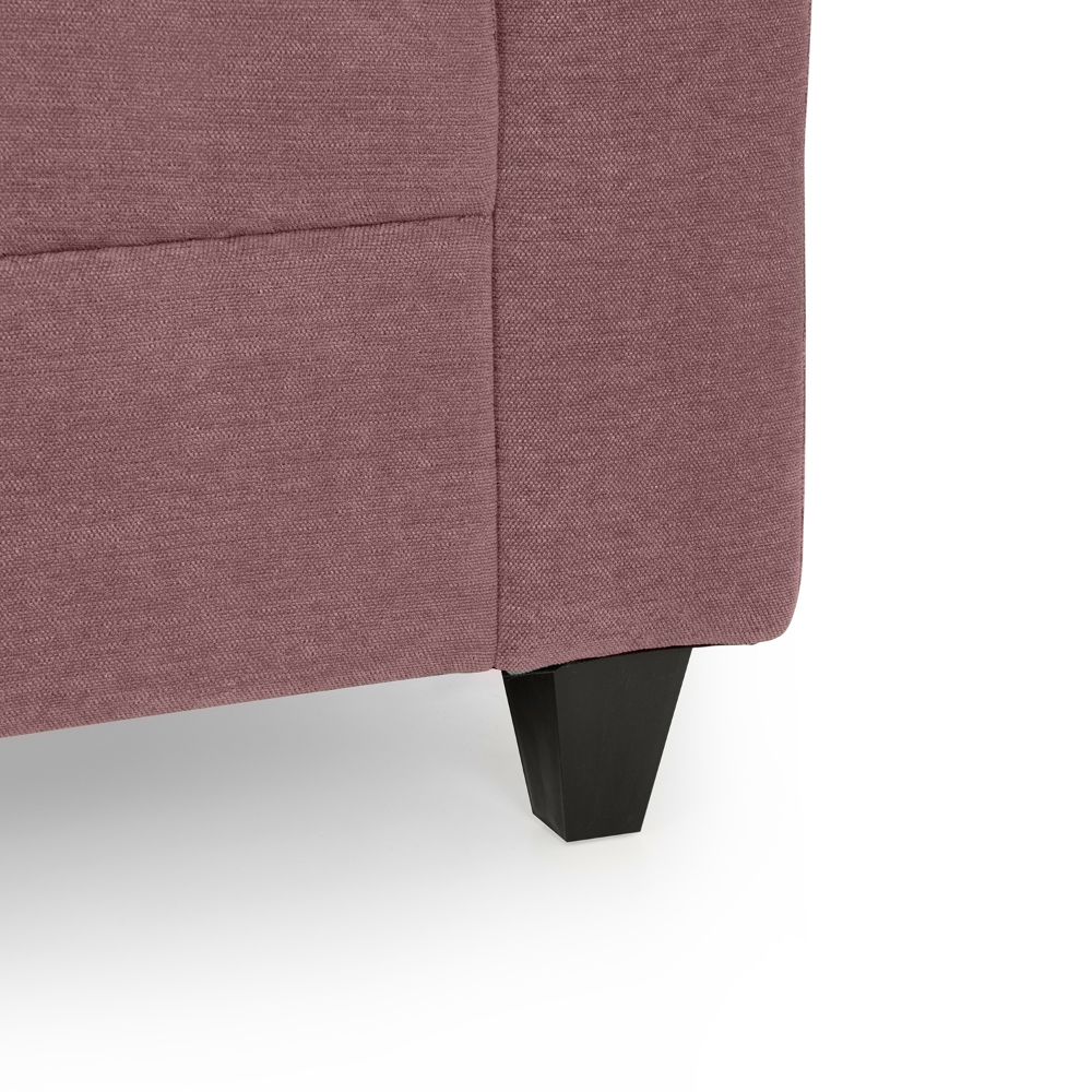 Zivo Plus Dusky Pink Fabric Sofa Set 3 Seater Sofa with Lounger - Image 8